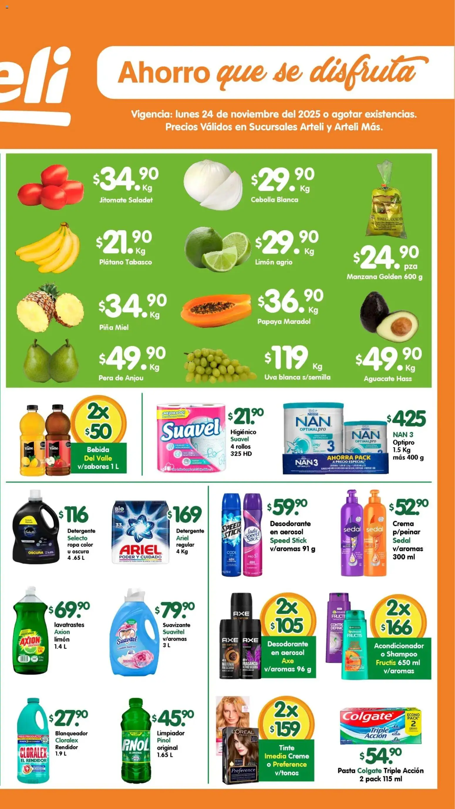 Nuevas ofertas de Arteli válidas en toda la República Mexicana desde el 24.11.2025. ¡Encuentra las mejores ofertas en Arteli folleto! | Página: 2 | Productos: Detergente, Crema, Manzana, Acondicionador