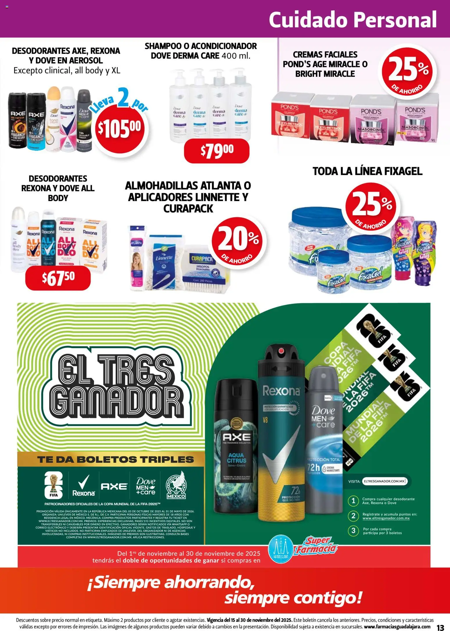 Nuevas ofertas de Farmacia Guadalajara válidas en toda la República Mexicana desde el 15.11.2025. ¡Encuentra las mejores ofertas en Farmacia Guadalajara catálogo! | Página: 13