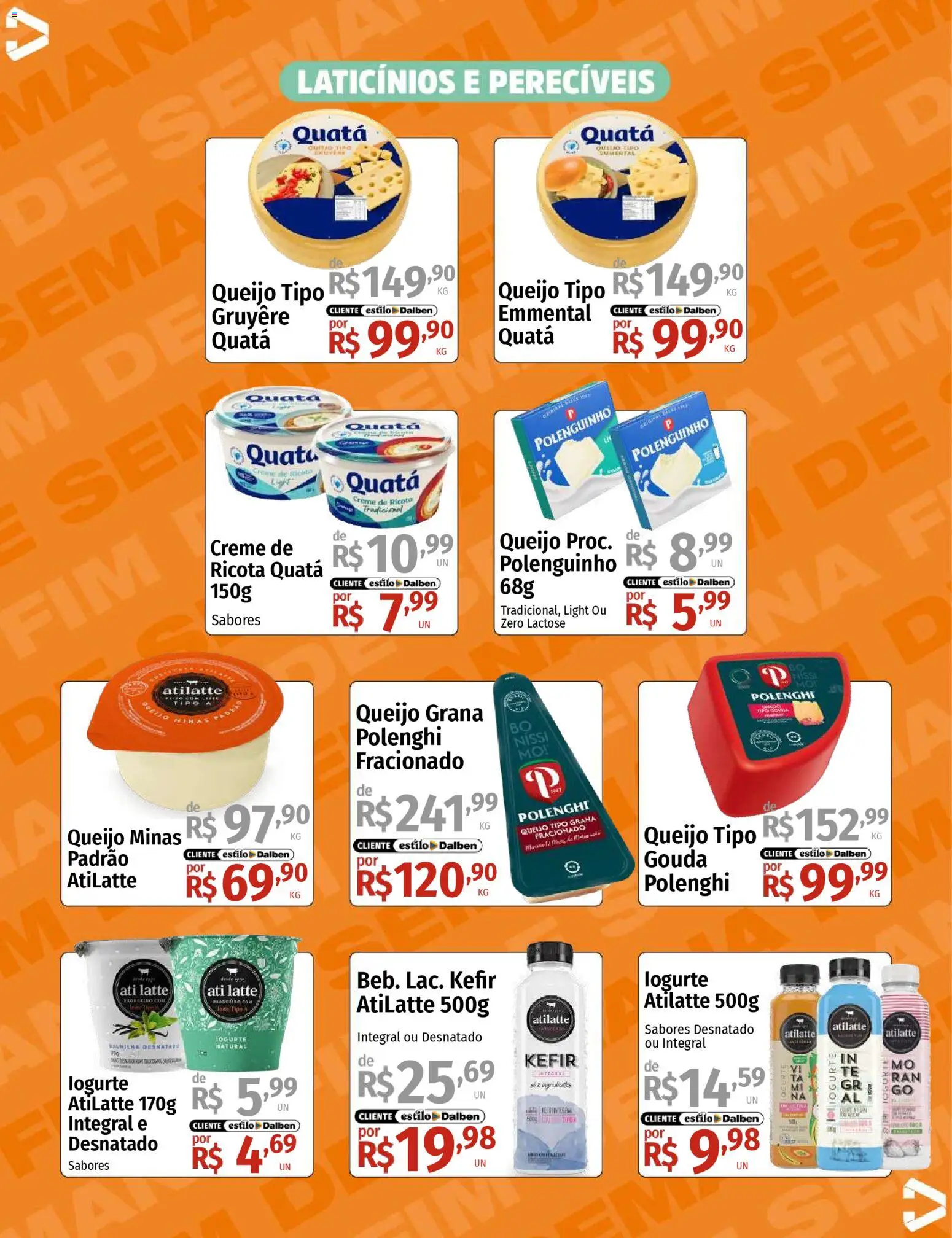 Supermercado Dalben Folheto - válido de 27.02.2026 | Página: 9 | Produtos: Queijo, Iogurte, Gouda, Creme