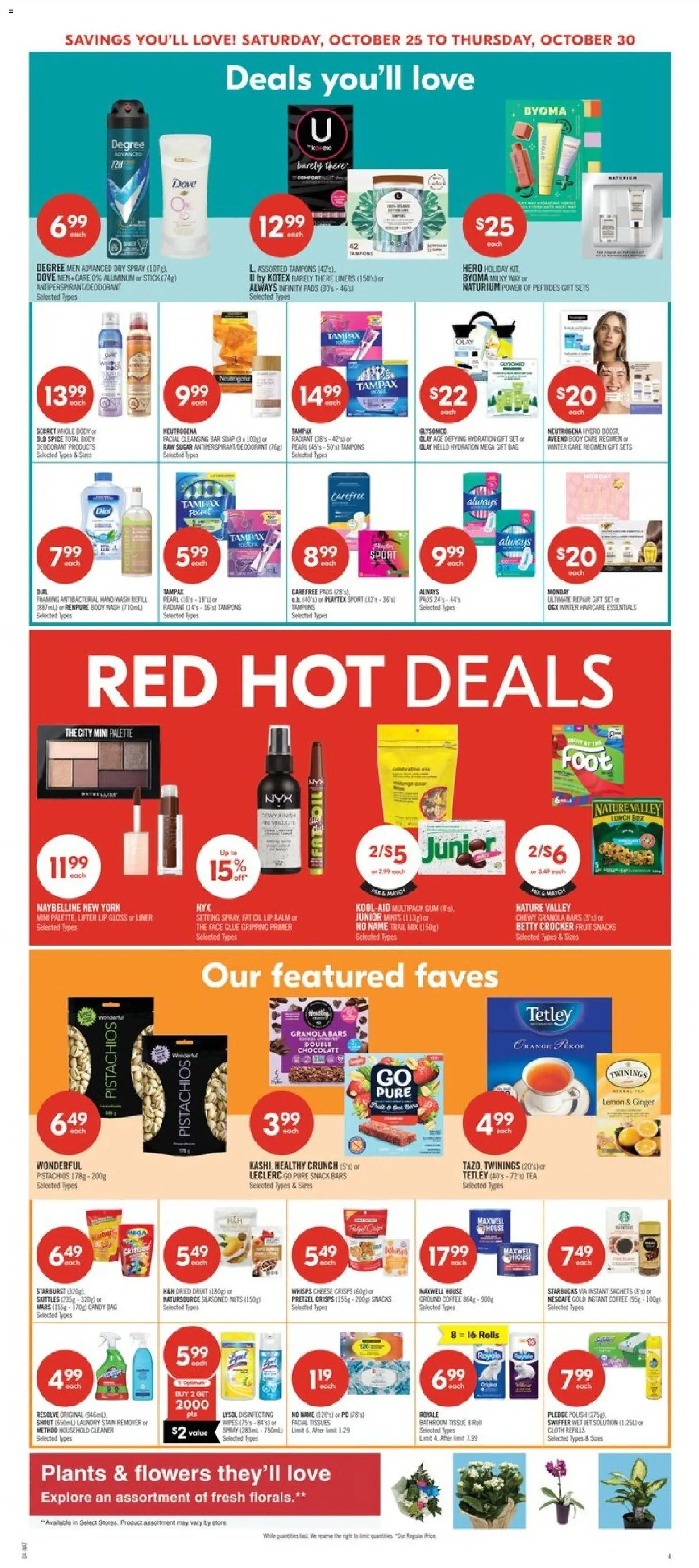 Shoppers flyer valid from 25.10.2025 | Page: 7 | Products: Tea, Lip gloss, Body wash, Deodorant