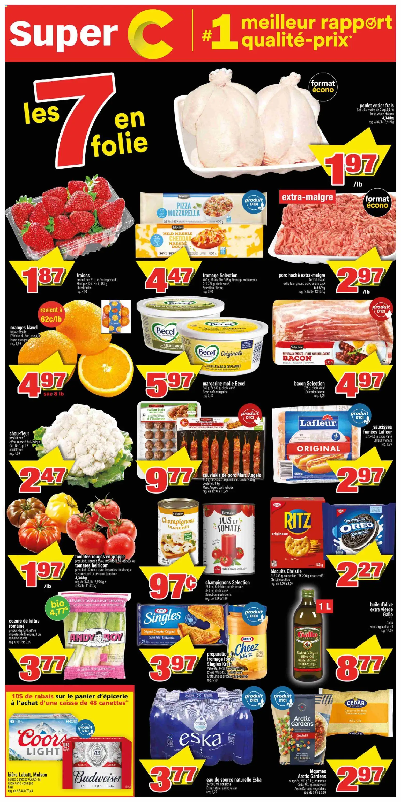 Super C flyer valid from 22.01.2026 | Page: 1 | Products: Strawberries, Oil, Pork, Tomatoes