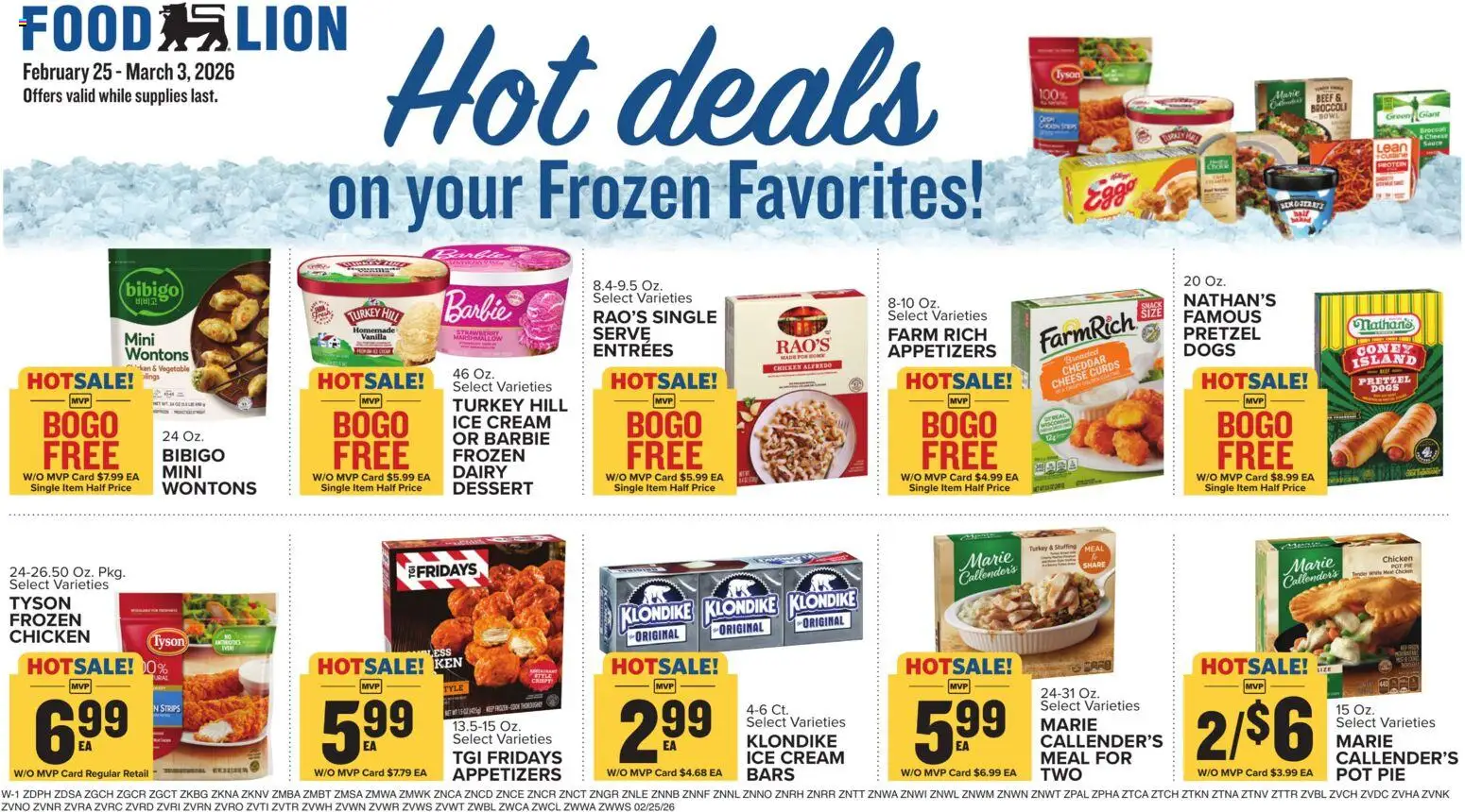 Food Lion Weekly Ad - valid from 25.02.2026 | Page: 9 | Products: Broccoli, Cheese, Cream, Sauce