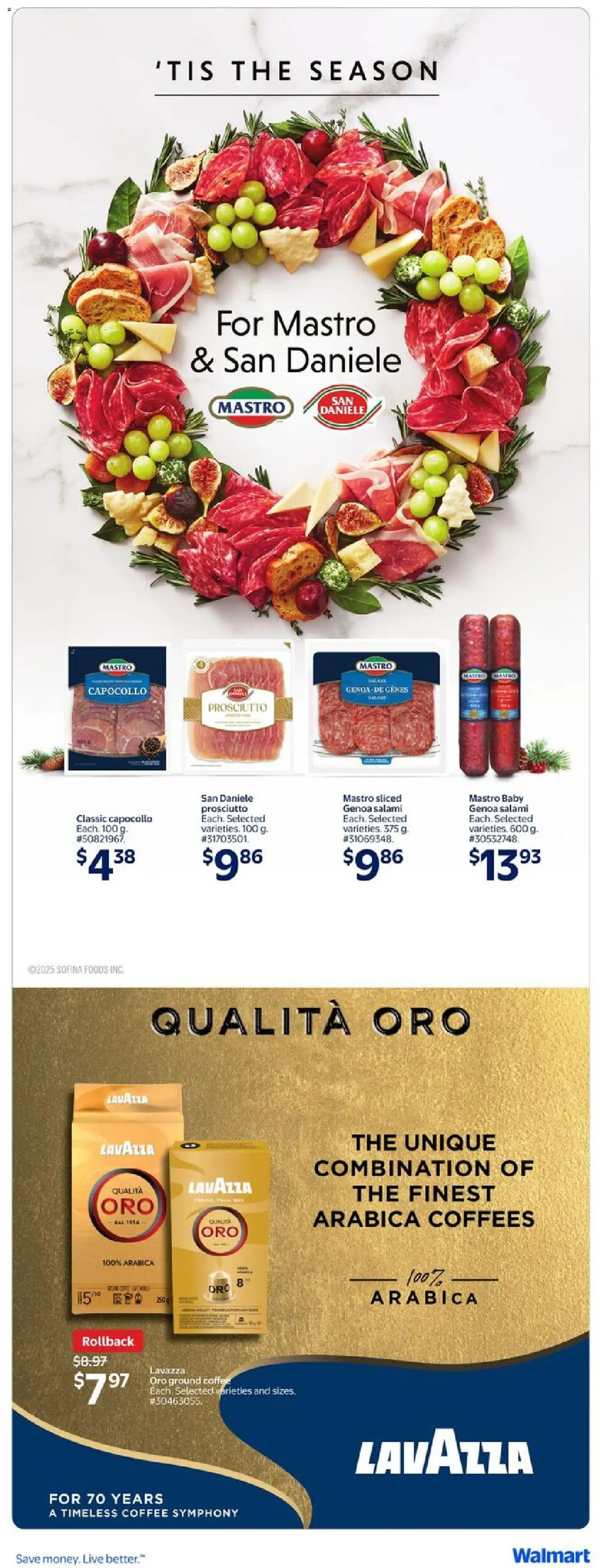 Walmart flyer valid from 04.12.2025 | Page: 22 | Products: Coffee, Salami