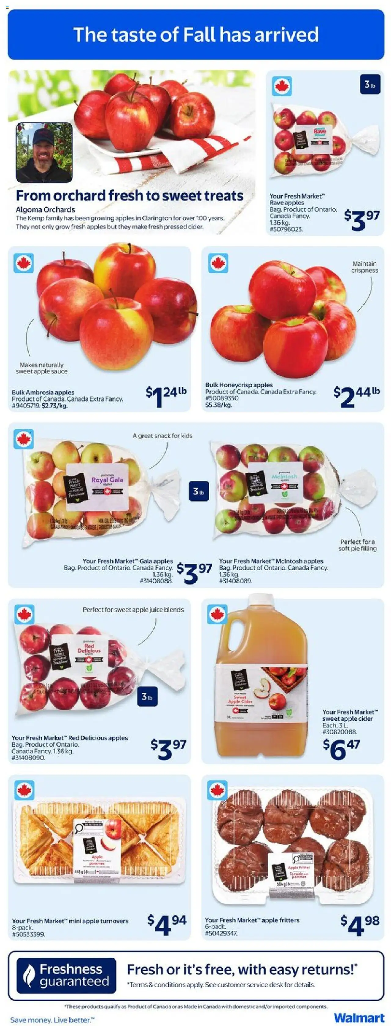 Walmart flyer valid from 02.10.2025 | Page: 10 | Products: Juice, Apples