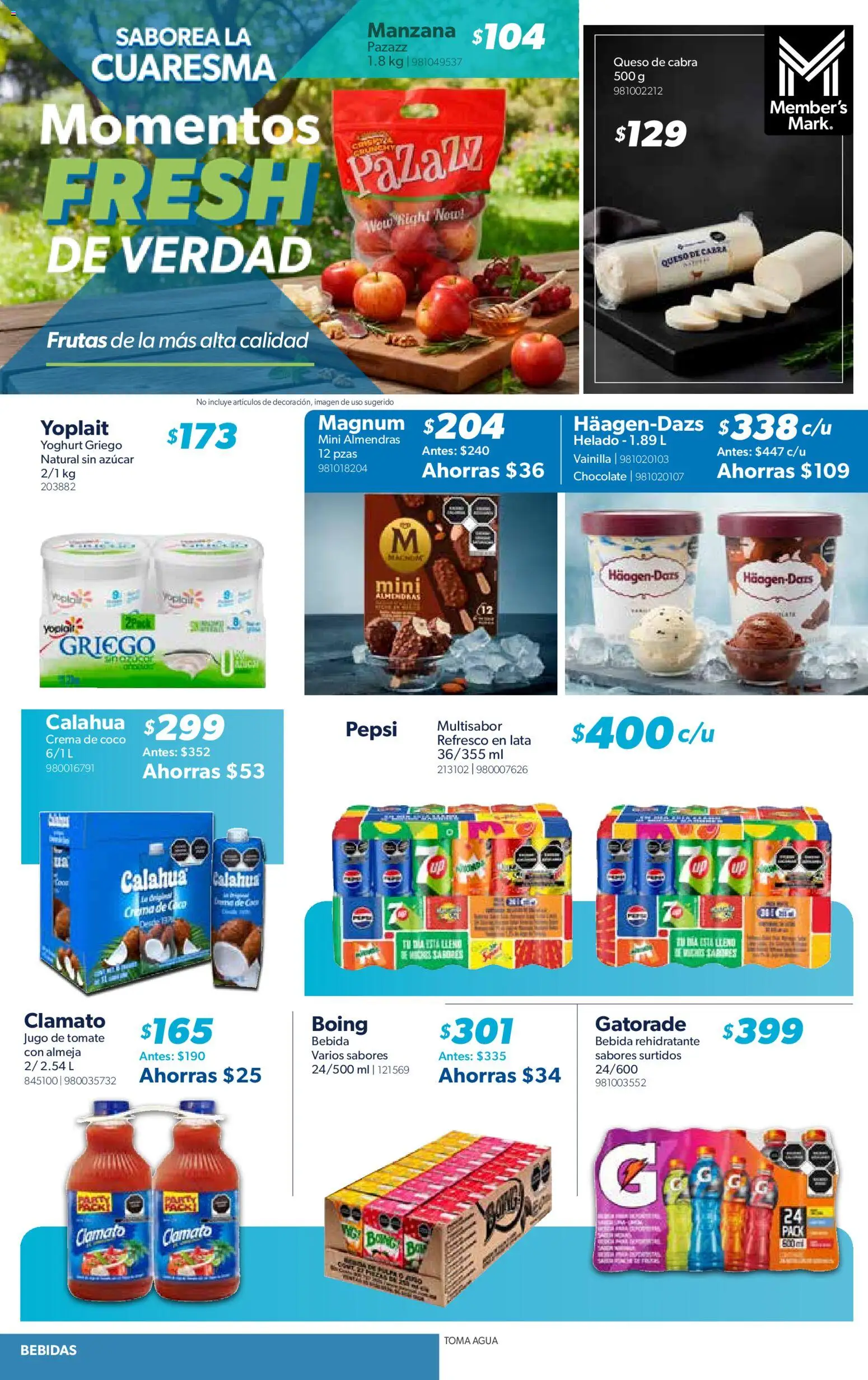 Nuevas ofertas de Sam's Club válidas en toda la República Mexicana desde el 03.03.2026. ¡Encuentra las mejores ofertas en Sam's Club catálogo! | Página: 6 | Productos: Almendras, Azúcar, Queso, Jugo