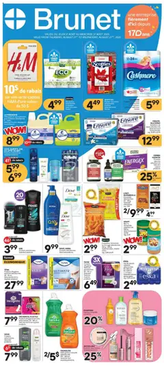 Preview of Brunet weekly flyer / circulaire from shop Brunet valid from 21.08.2025