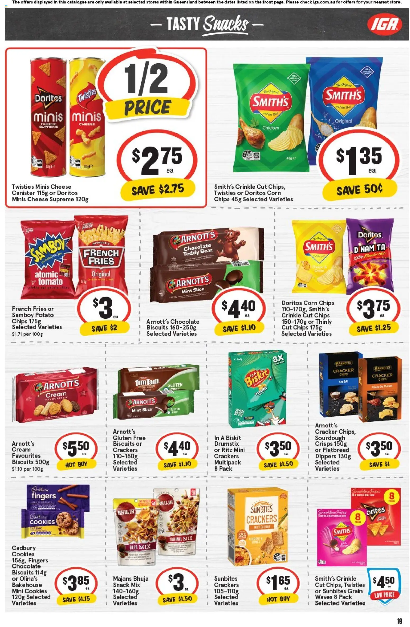 IGA catalogue - valid from 05.11.2025 | Page: 19 | Products: Chocolate, Beer, Chips, Cream