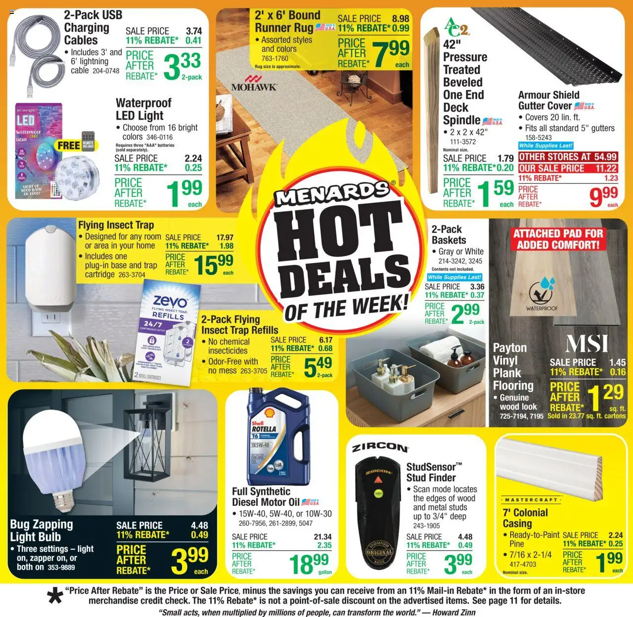 Menards Weekly Ad - valid from 06.08.2025 | Page: 2 | Products: Oil, Motor Oil, Cable, Usb