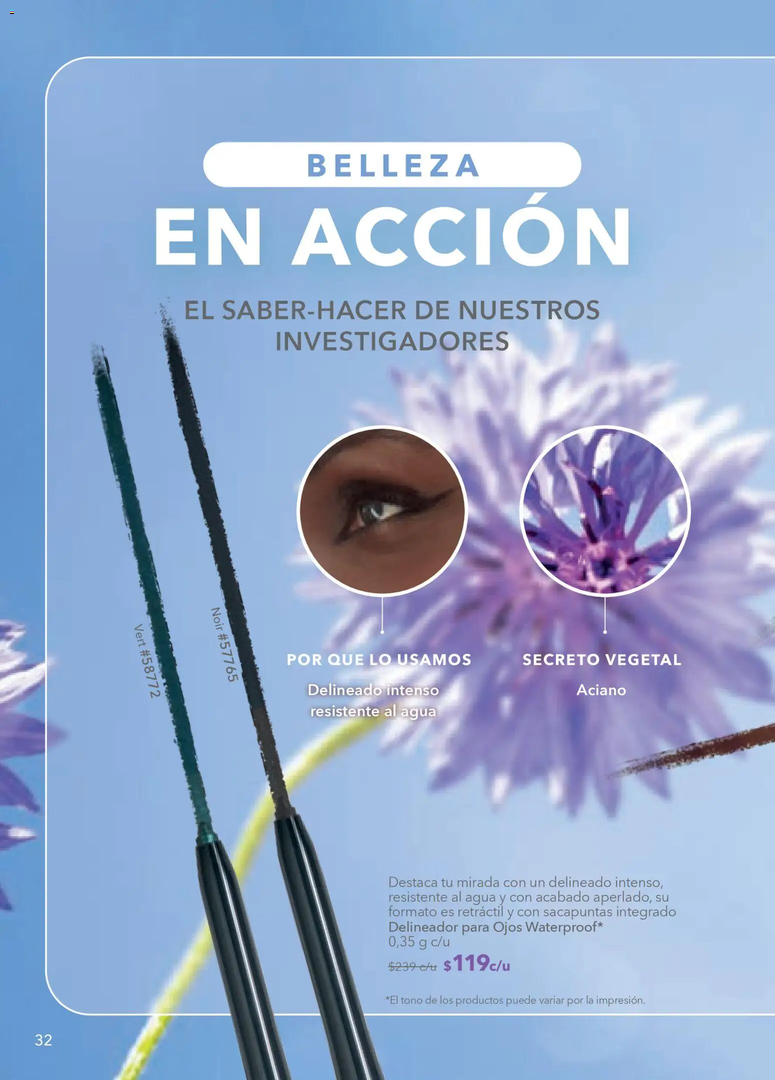 Nuevas ofertas de Yves Rocher válidas en toda la República Mexicana desde el 24.03.2026. ¡Encuentra las mejores ofertas en Yves Rocher campaña 5 2026! | Página: 32 | Productos: Sacapuntas, Agua, Delineador