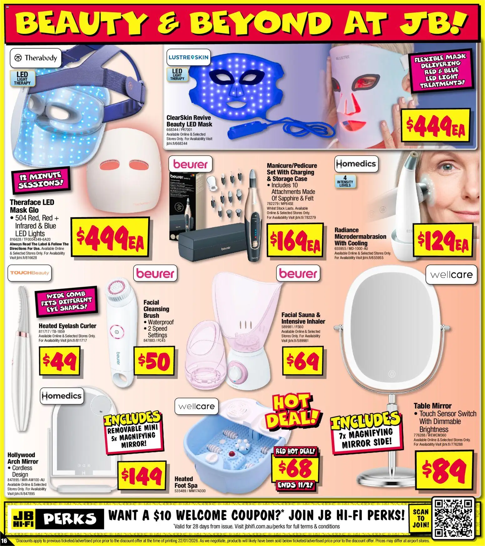 JB Hi-Fi catalogue - valid from 29.01.2026 | Page: 16 | Products: Table, Mirror, Light, Mask