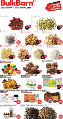 Preview of Bulk Barn weekly flyer from shop Bulk Barn valid from 11.09.2025