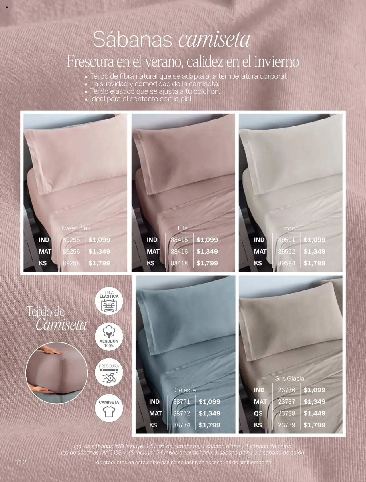 Nuevas ofertas de Vianney válidas en toda la República Mexicana desde el 15.08.2025. ¡Encuentra las mejores ofertas en Vianney - Catálogo Invierno! | Página: 114 | Productos: Funda, Algodón, Sabanas, Camiseta