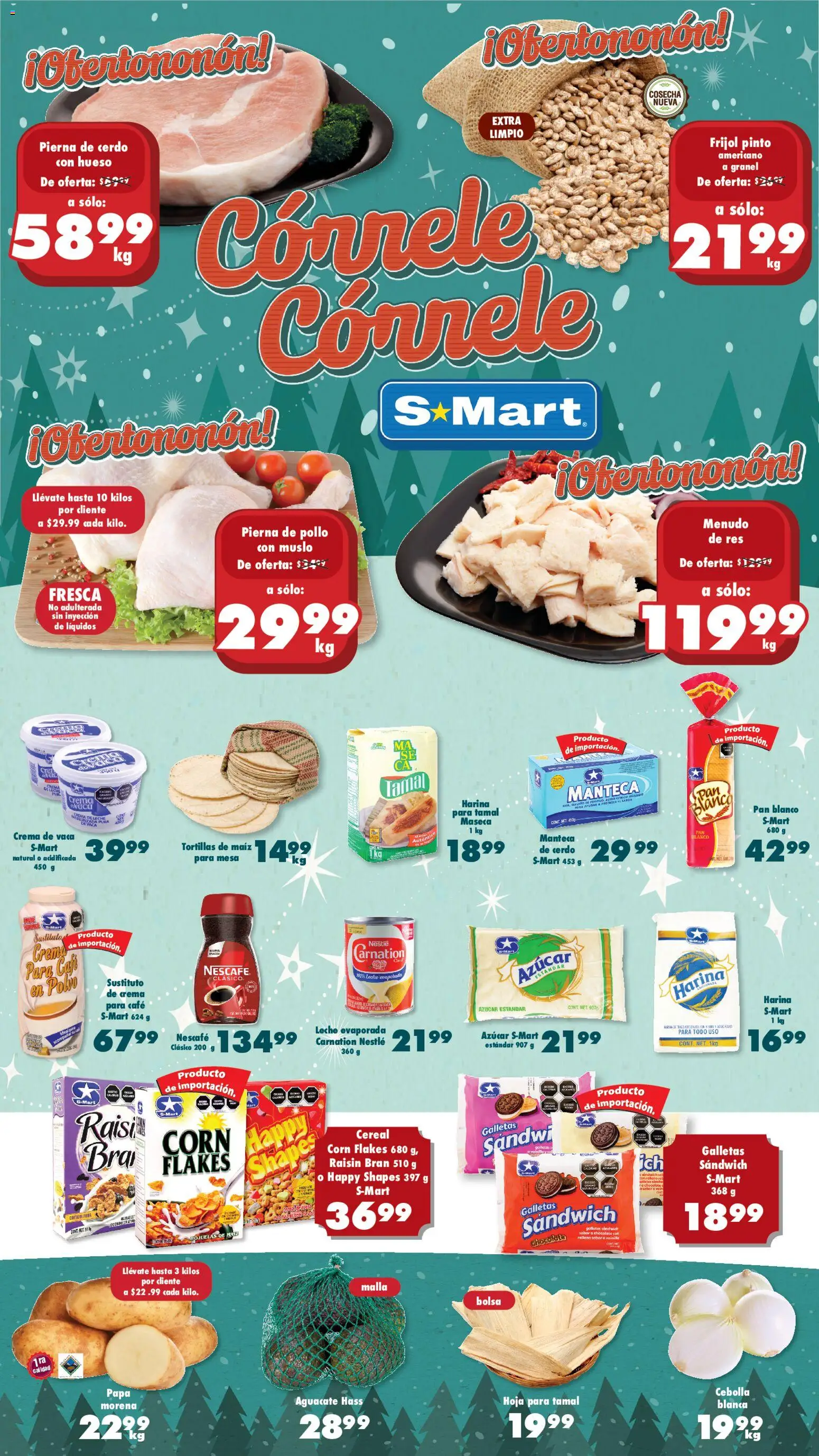 Nuevas ofertas de S-Mart válidas en toda la República Mexicana desde el 05.12.2025. ¡Encuentra las mejores ofertas en S-Mart folleto Nuevo Laredo! | Página: 2 | Productos: Cebolla, Crema, Bolsa, Leche