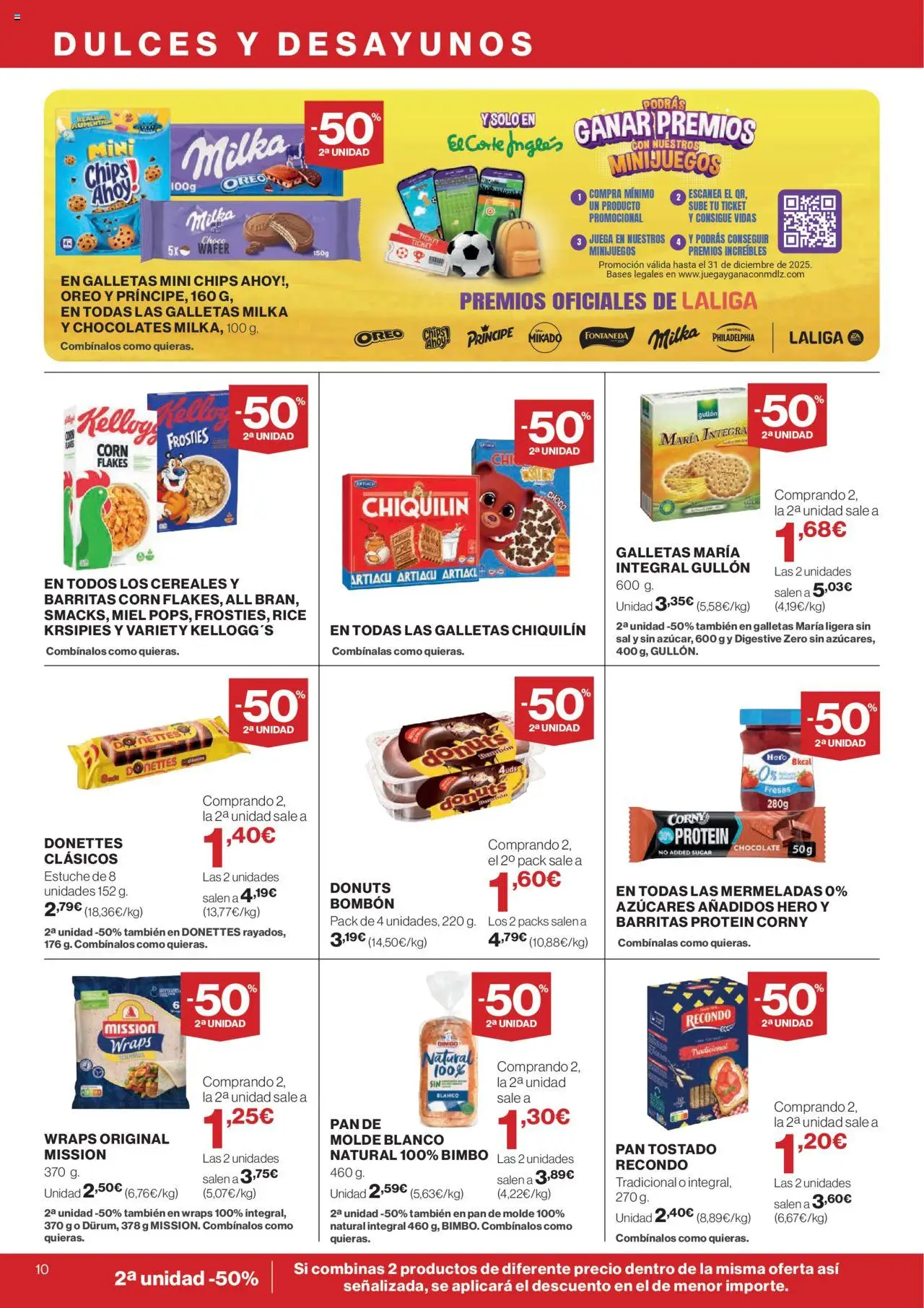 Nuevas ofertas de El Corte Inglés válidas en toda la República Mexicana desde el 09.10.2025. ¡Encuentra las mejores ofertas en El Corte - Catálogo Que necesitas hoy! | Página: 10 | Productos: Chocolate, Fresas, Cereales, Galletas