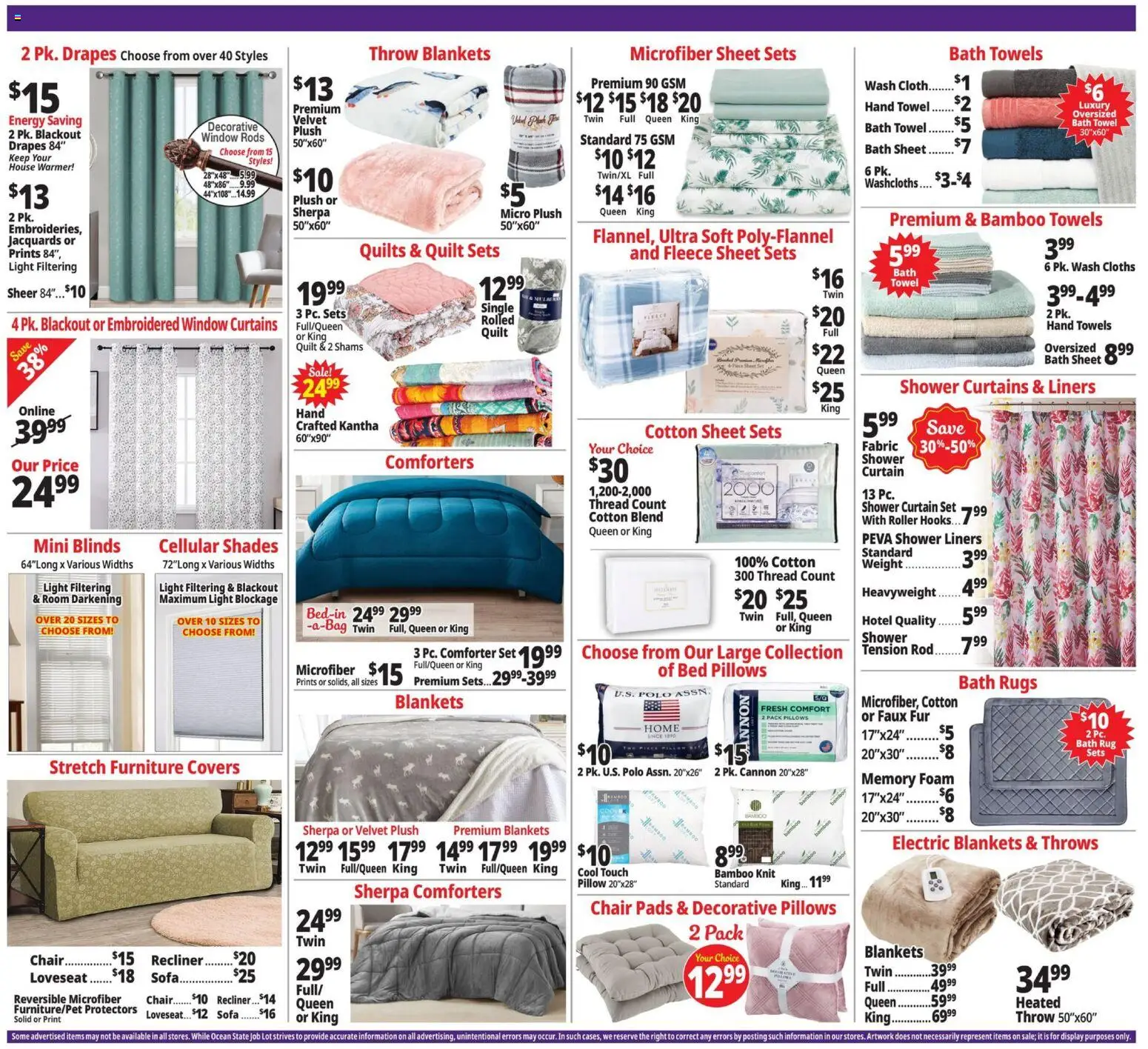 Ocean State Job Lot Weekly Ad - MA - valid from 15.01.2026 | Page: 4 | Products: Bed, Pillow, Bath, Weight