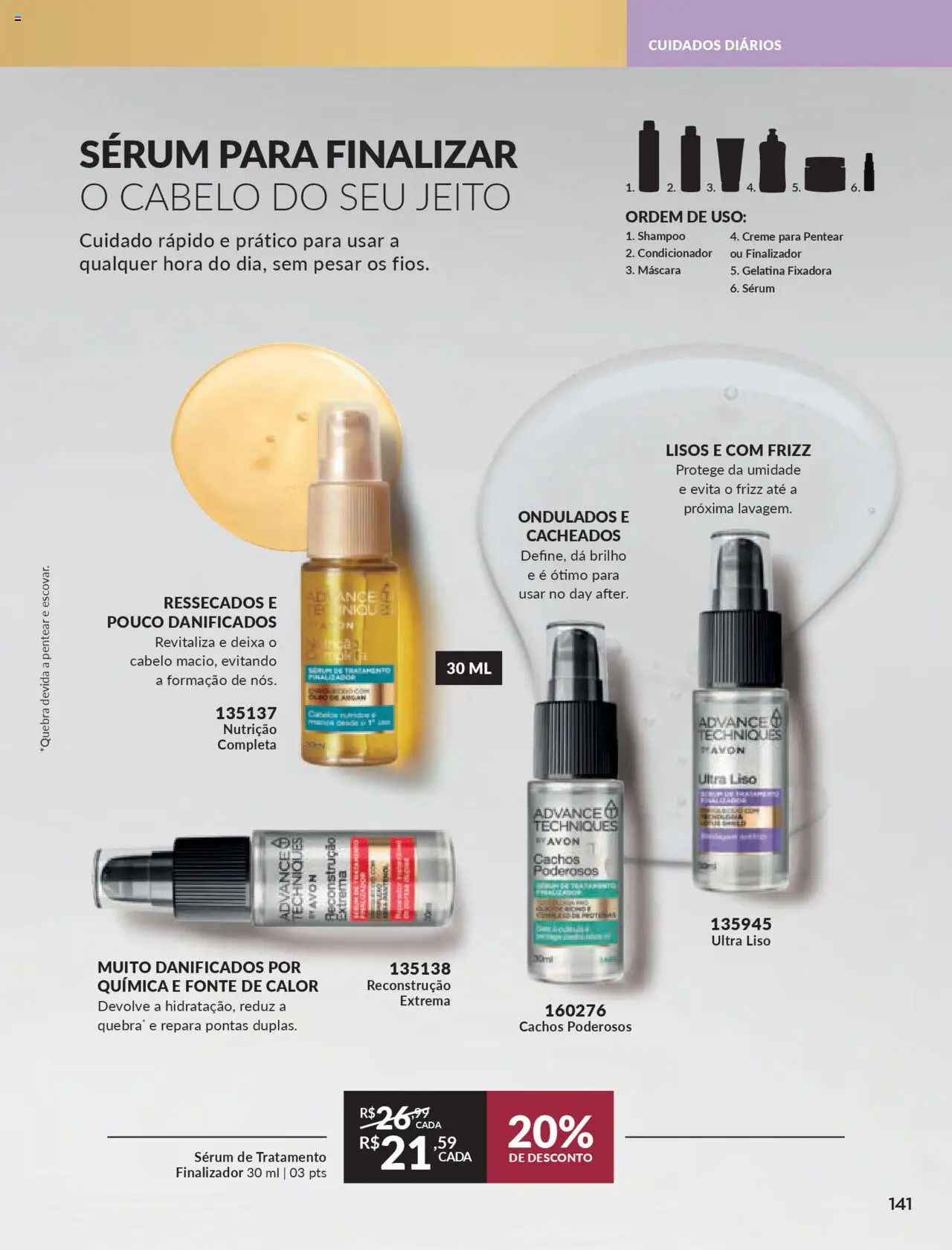 Avon Folheto - válido de 13.08.2025 | Página: 141 | Produtos: Condicionador, Óleo, Creme, Creme para pentear