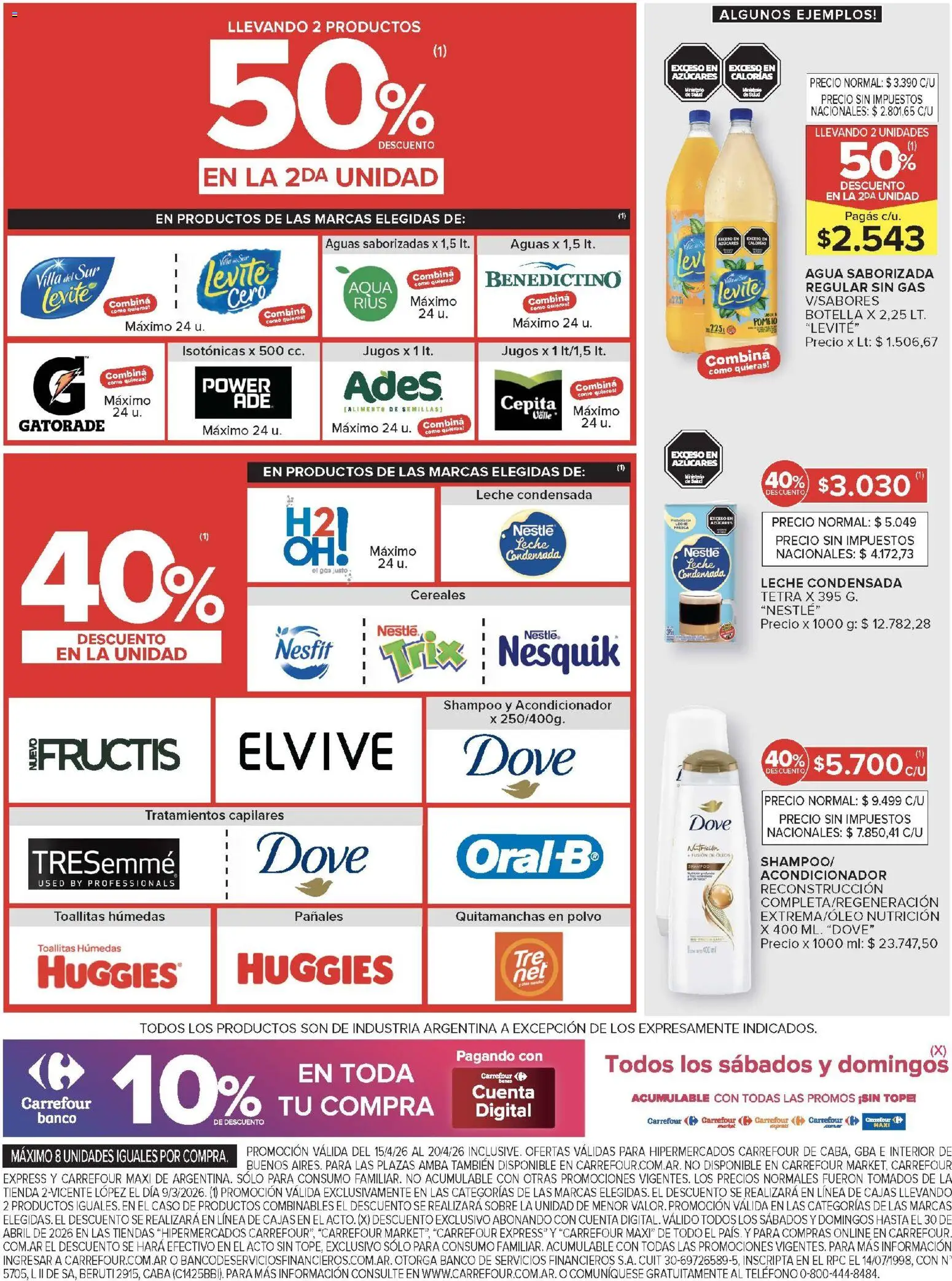 Carrefour ofertas │ válido desde el 15.04.2026 | Página: 7 | Productos: Teléfono, Quitamanchas, Semillas, Pañales