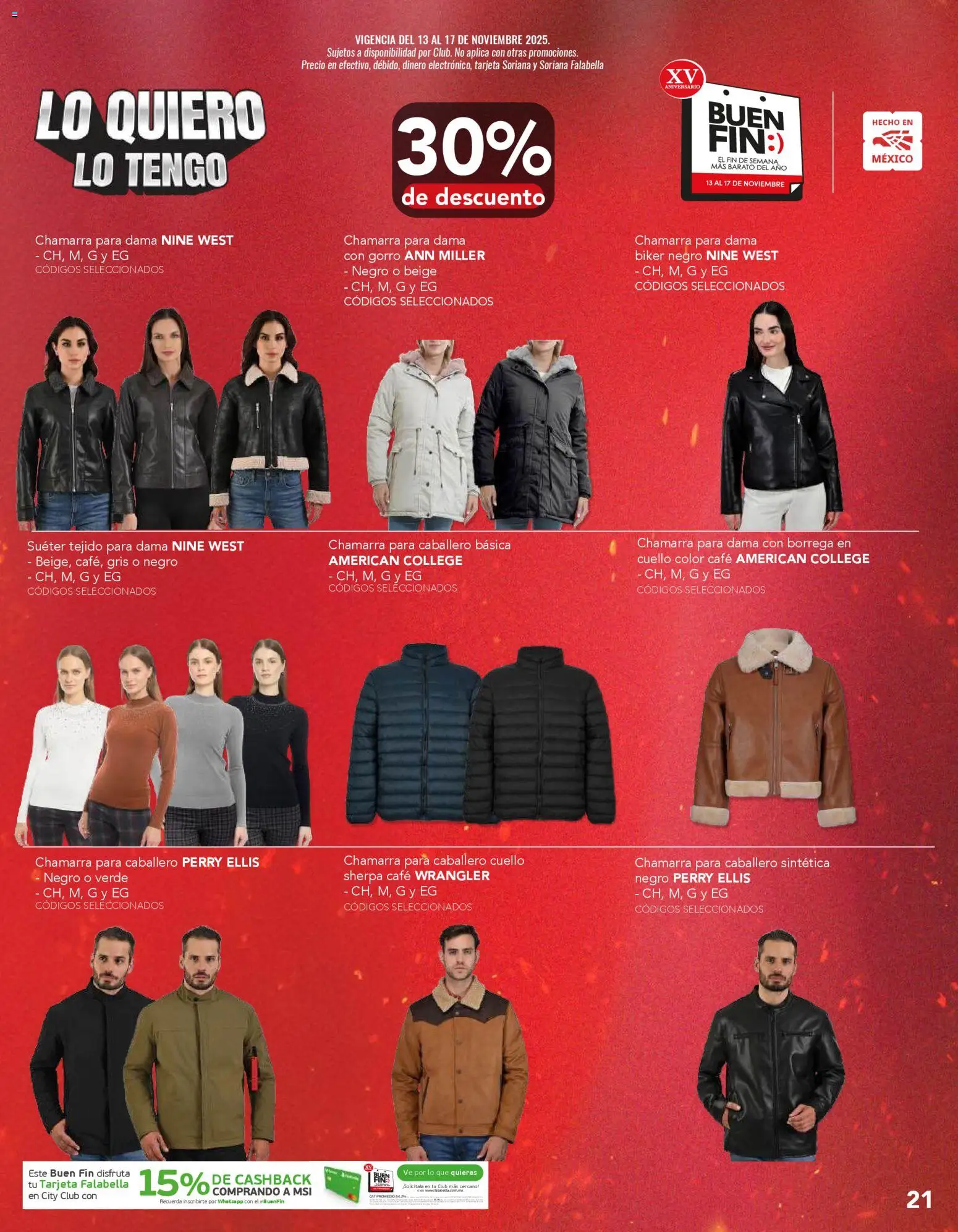 Nuevas ofertas de City Club válidas en toda la República Mexicana desde el 12.11.2025. ¡Encuentra las mejores ofertas en City Club Buen Fin! | Página: 21 | Productos: Suéter, Chamarra, Café