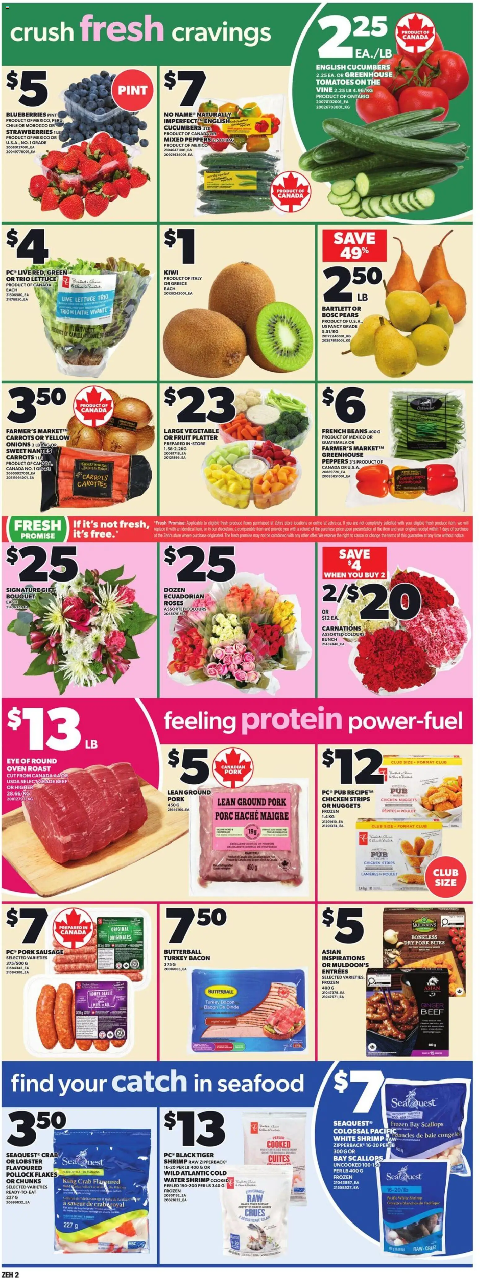 Zehrs flyer valid from 01.01.2026 | Page: 5 | Products: Beef, Cucumbers, Bag, Pork