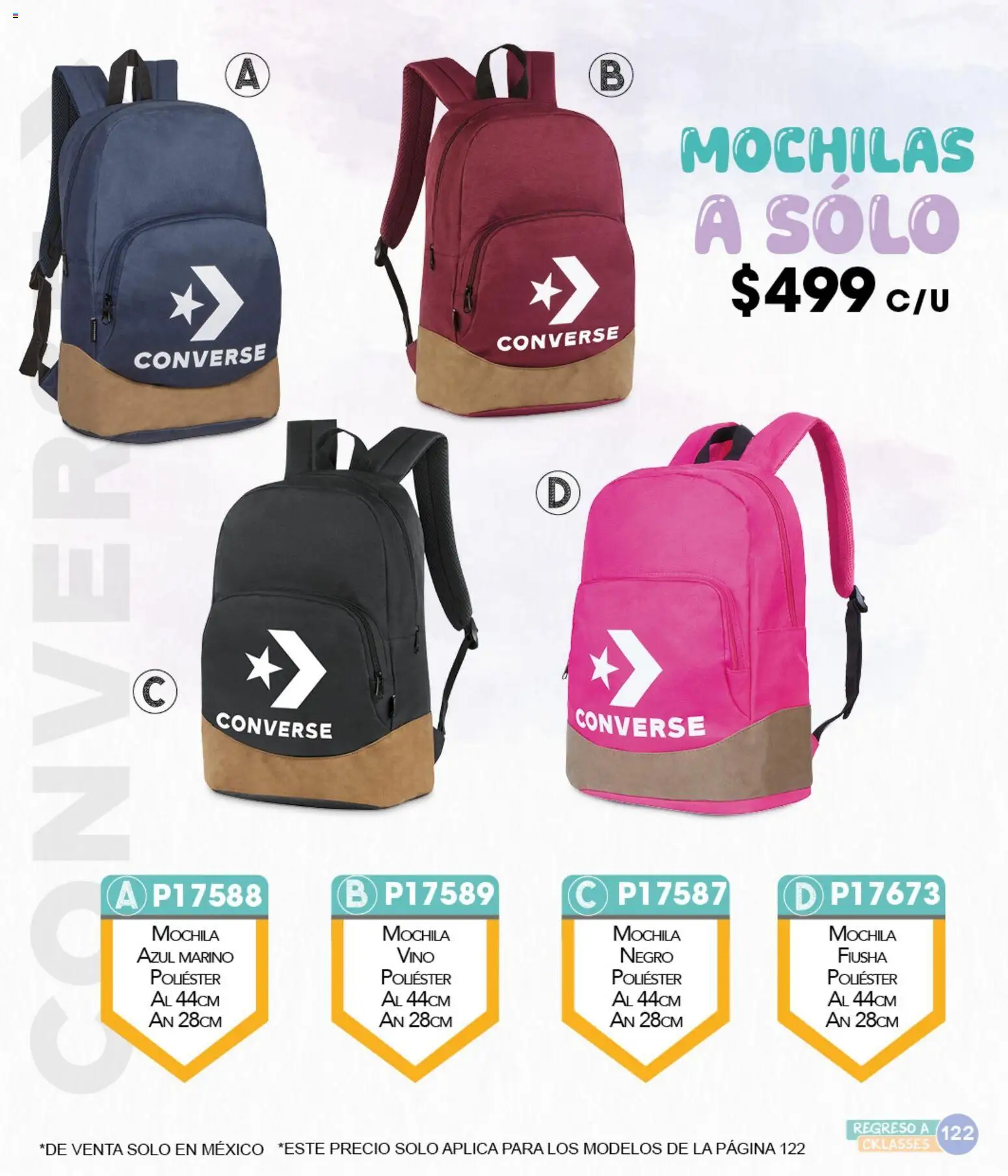 Nuevas ofertas de Cklass válidas en toda la República Mexicana desde el 05.12.2025. ¡Encuentra las mejores ofertas en Cklass catálogo Especial Regreso a Clases! | Página: 123 | Productos: Mochila, Vino