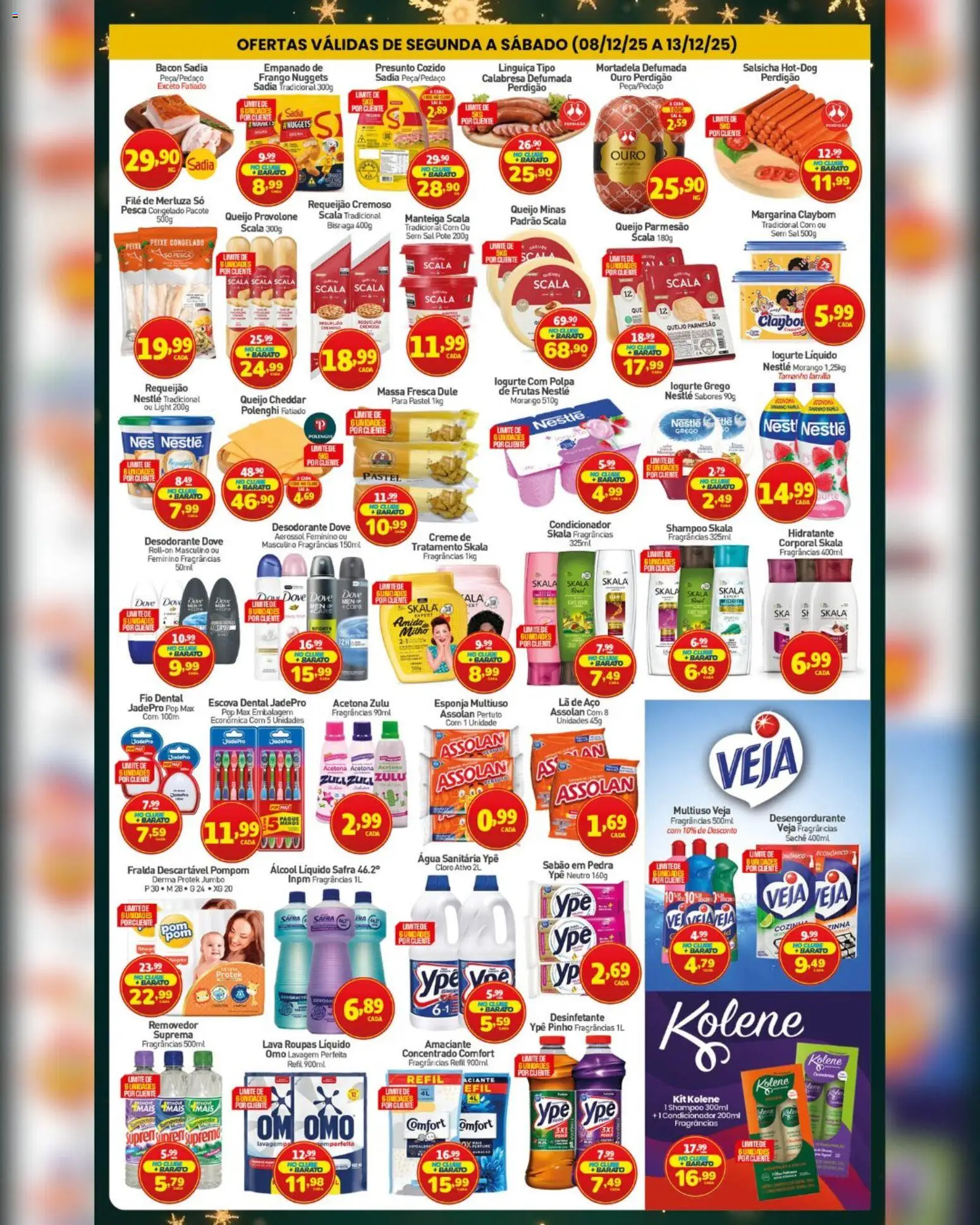 Rede Bom Lugar Folheto - válido de 08.12.2025 | Página: 3 | Produtos: Desodorante, Linguiça, Queijo, Creme