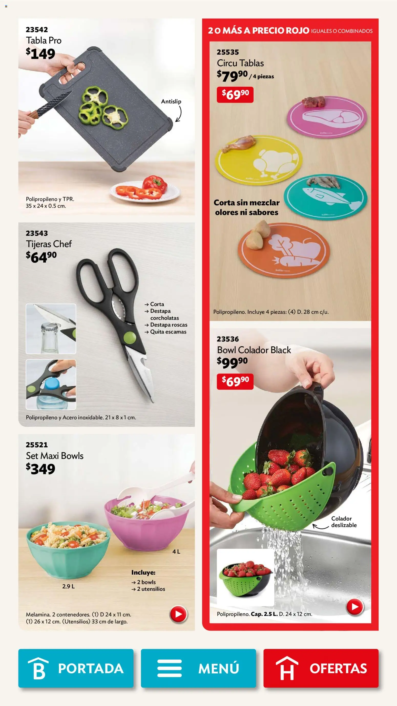 Nuevas ofertas de Betterware válidas en toda la República Mexicana desde el 01.12.2025. ¡Encuentra las mejores ofertas en Betterware campaña 12 2025! | Página: 49 | Productos: Colador, Bowl