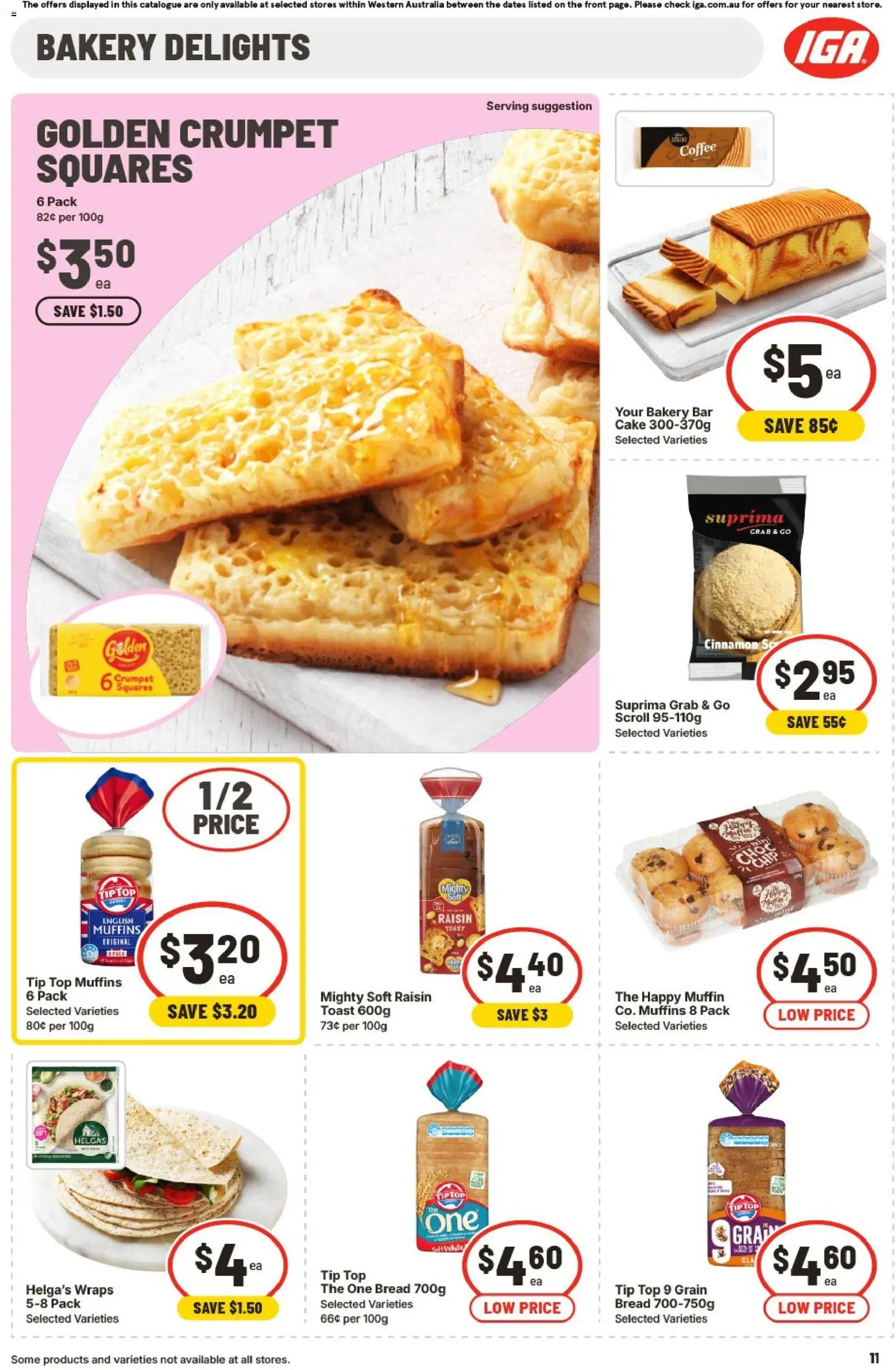 IGA catalogue - valid from 04.02.2026 | Page: 18 | Products: Bread, Coffee, Muffins, Bakery