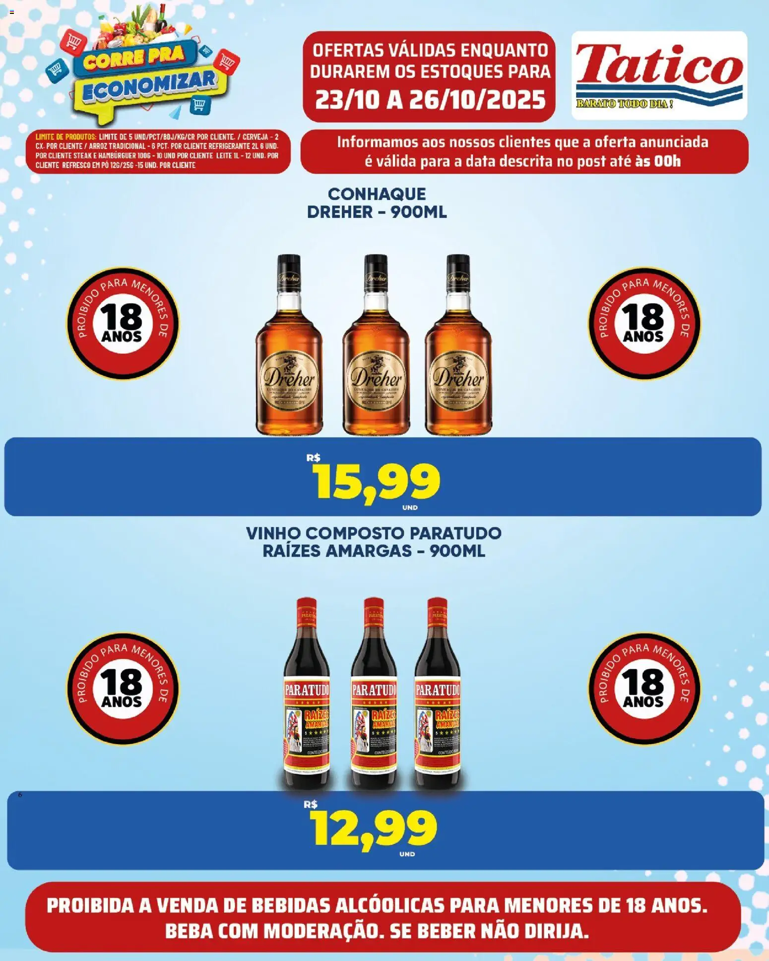 Tatico Folheto - válido de 24.10.2025 | Página: 26 | Produtos: Refresco, Leite, Vinho, Cerveja