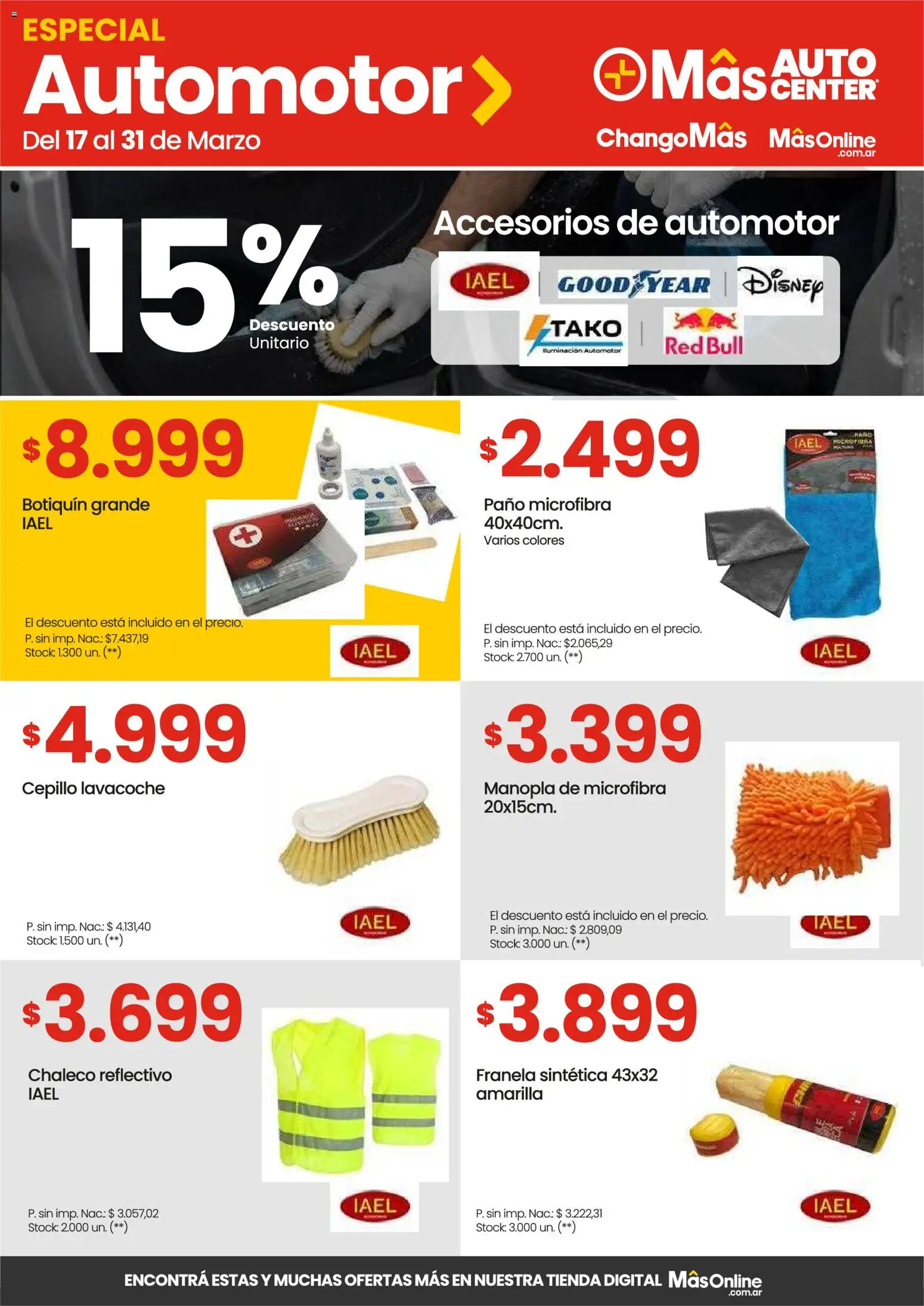 Changomas Folleto Automotor │ válido desde el 25.03.2026 | Página: 4 | Productos: Cepillo, Manopla, Chaleco