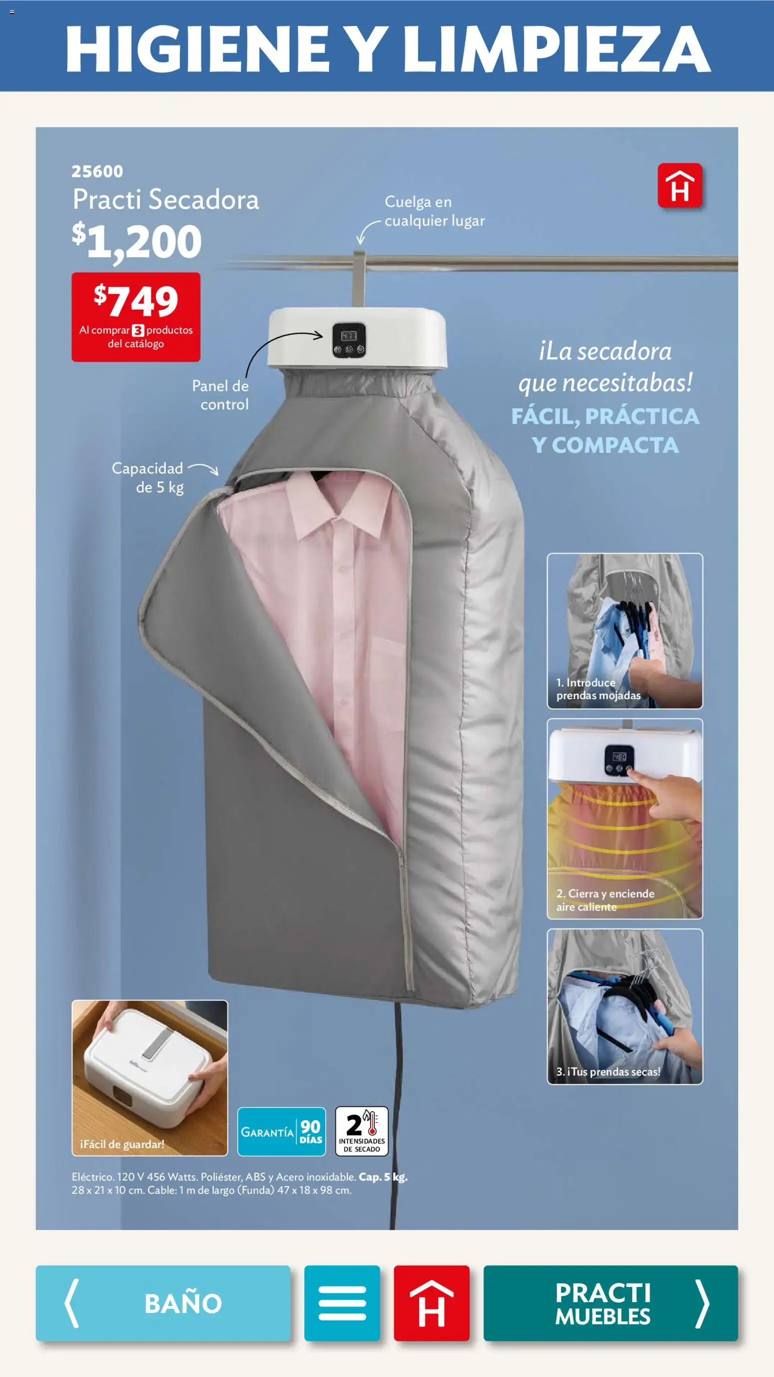 Nuevas ofertas de Betterware válidas en toda la República Mexicana desde el 02.02.2026. ¡Encuentra las mejores ofertas en Betterware campaña 2 2026! | Página: 99 | Productos: Secadora, Cable, Funda, Baño