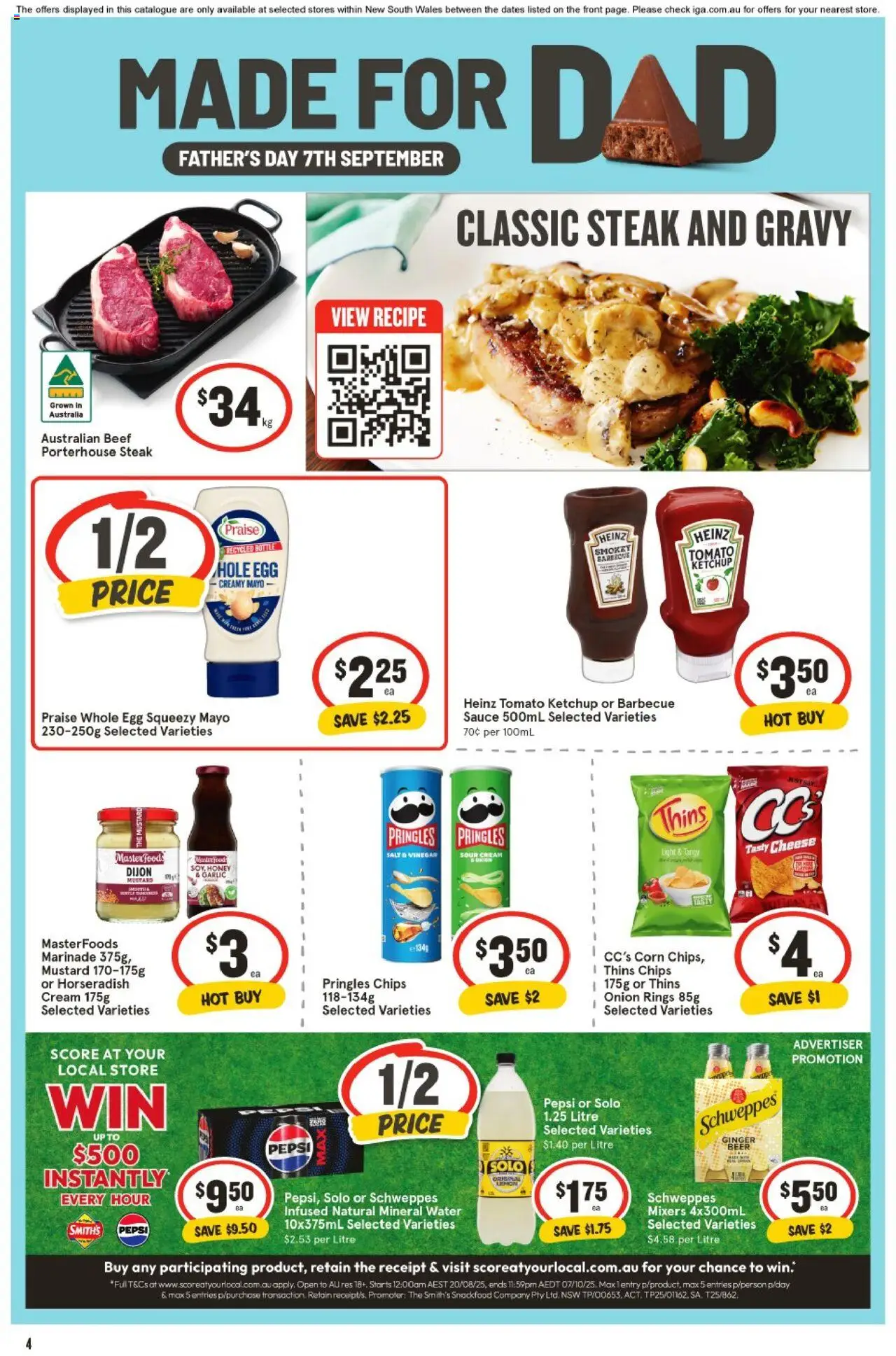 IGA catalogue - valid from 03.09.2025 | Page: 4 | Products: Honey, Sugar, Chilli, Raspberry