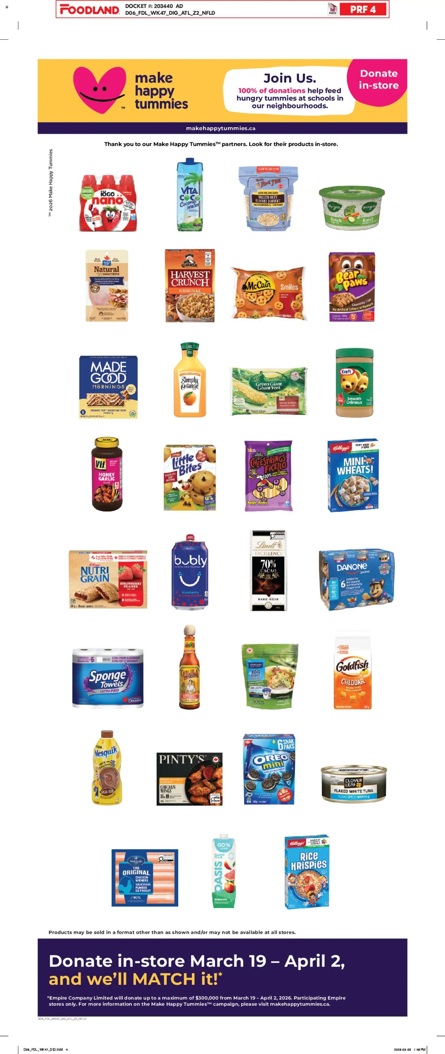 Foodland flyer valid from 19.03.2026 | Page: 12 | Products: Rice, Chicken wings, Chocolate, Chicken