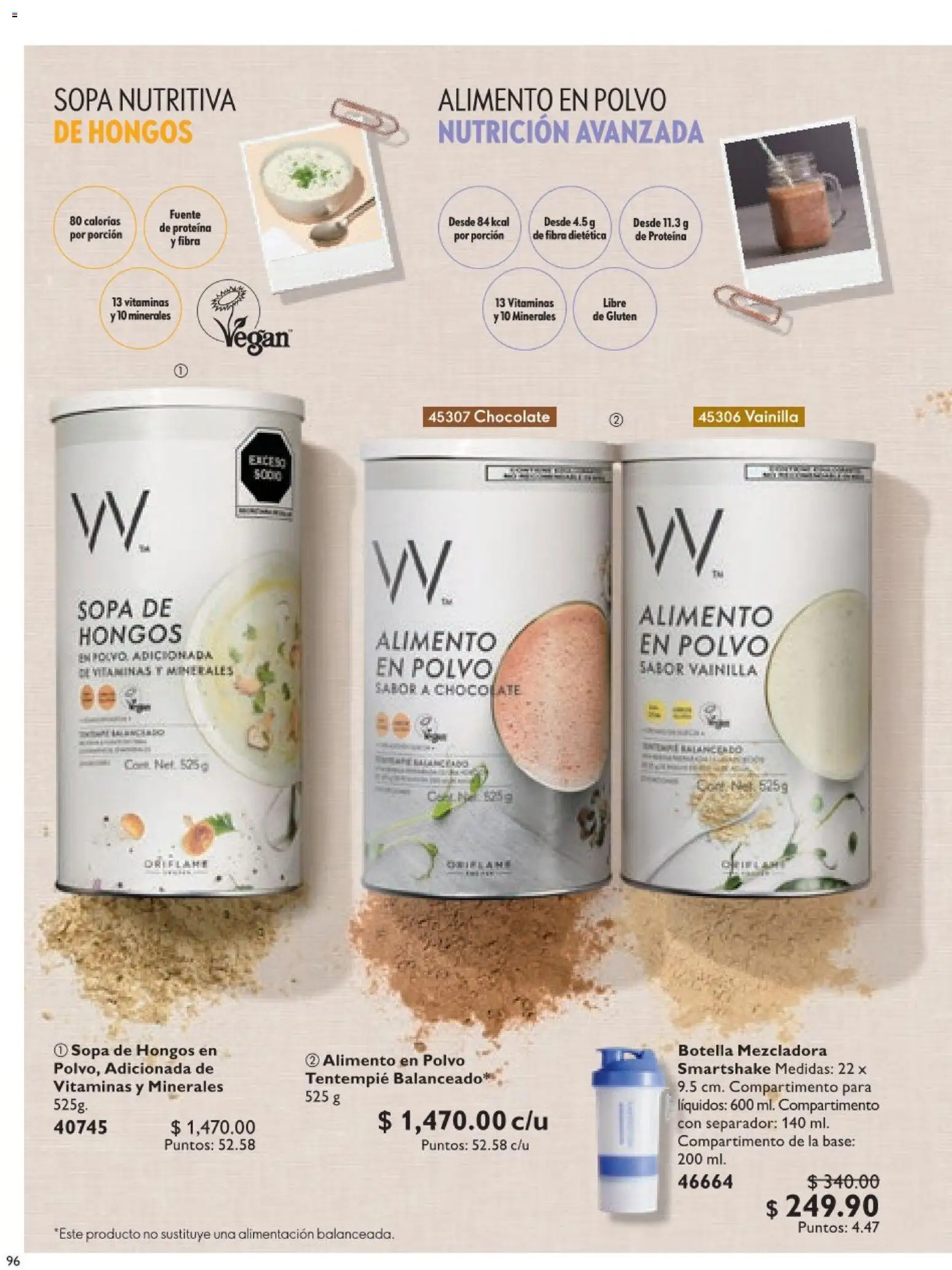 Nuevas ofertas de Oriflame válidas en toda la República Mexicana desde el 18.04.2026. ¡Encuentra las mejores ofertas en Oriflame campaña 6 2026! | Página: 96 | Productos: Fuente, Col, Chocolate, Vitaminas