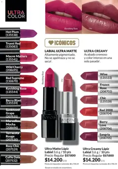 Vista previa Catálogo AVON Campaña 4/2026 válido desde el 01.04.2026 | Página: 20 | Productos: Lápiz labial