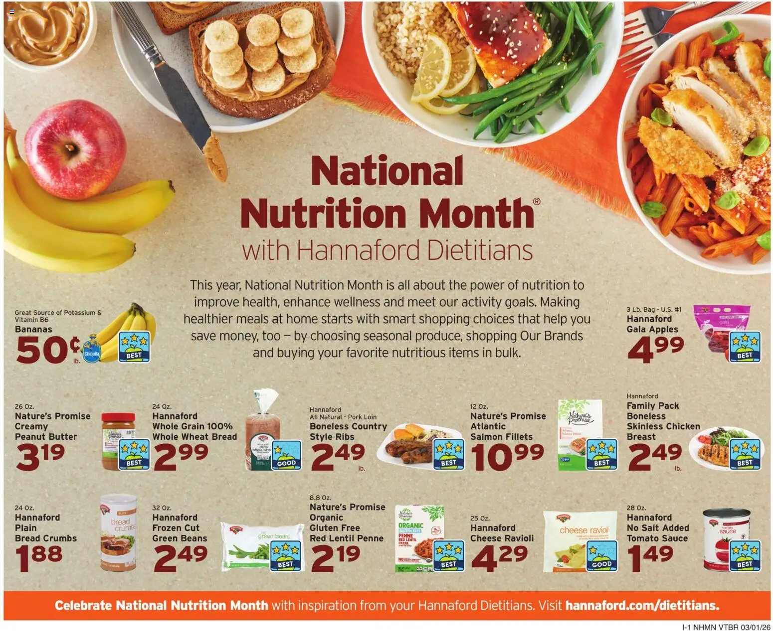Hannaford Weekly Ad - valid from 01.03.2026 | Page: 9 | Products: Vitamin, Butter, Apples, Salt