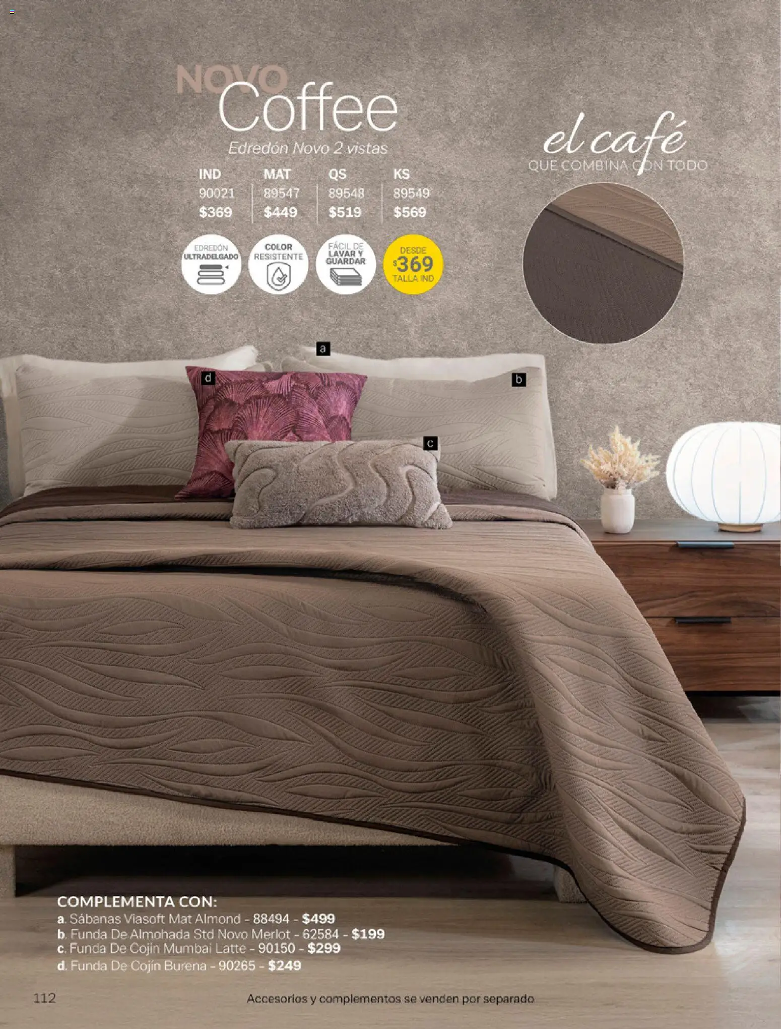 Nuevas ofertas de Vianney válidas en toda la República Mexicana desde el 06.03.2026. ¡Encuentra las mejores ofertas en Vianney catálogo Tu hogar, nuestra pasión! | Página: 114 | Productos: Café, Funda de almohada, Almohada, Sabanas