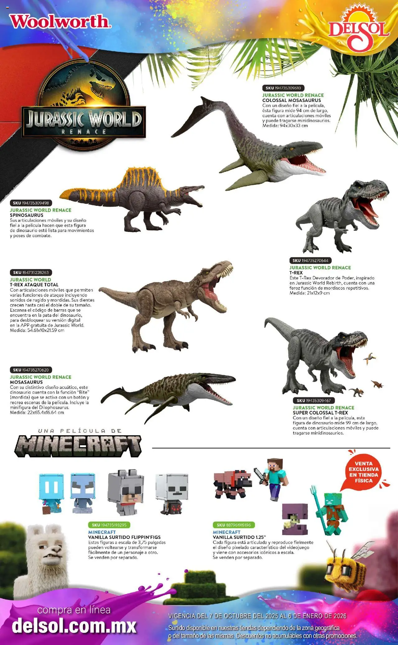 Nuevas ofertas de Del Sol y Woolworth válidas en toda la República Mexicana desde el 07.10.2025. ¡Encuentra las mejores ofertas en Del Sol y Woolworth - Catálogo Castillo Del Juguete! | Página: 148