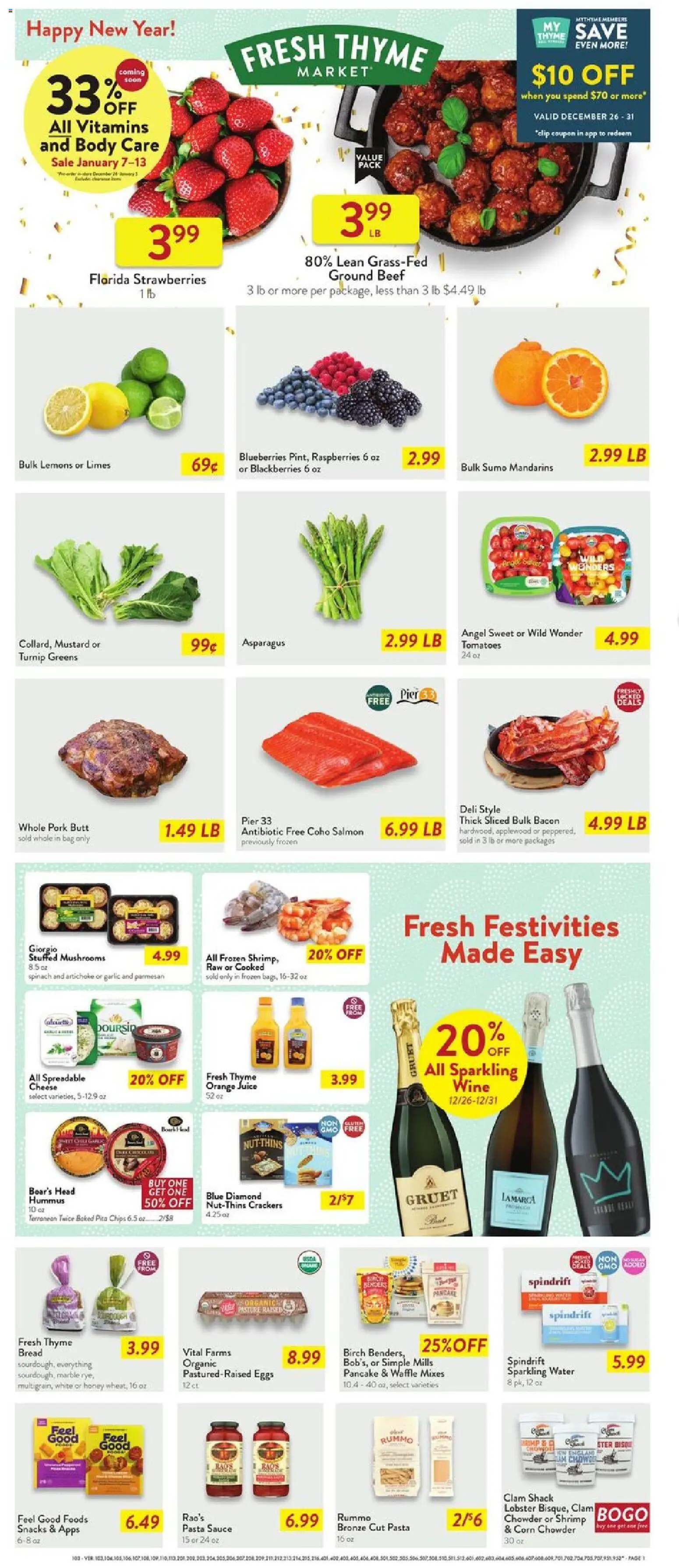 Fresh Thyme Weekly Ad - WI - valid from 26.12.2025 | Page: 2 | Products: Corn, Mushrooms, Sauce, Bag