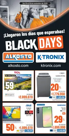 Alkosto - Black Friday -  Vista previa de la revista de la tienda Alkosto valido desde el 20.11.2025