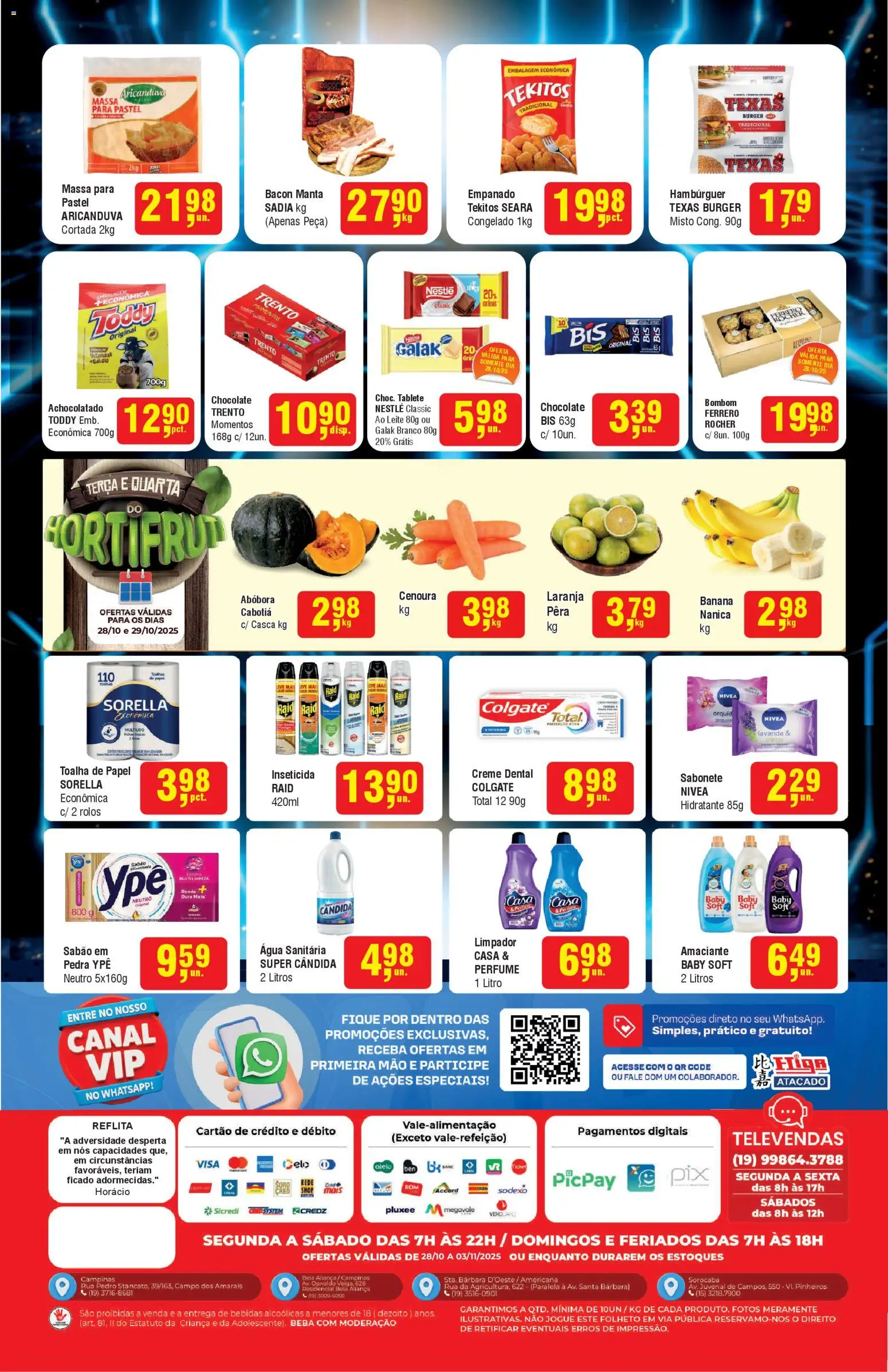 Higa Atacado Folheto - válido de 28.10.2025 | Página: 2 | Produtos: Massa, Bombom, Amaciante, Água sanitária