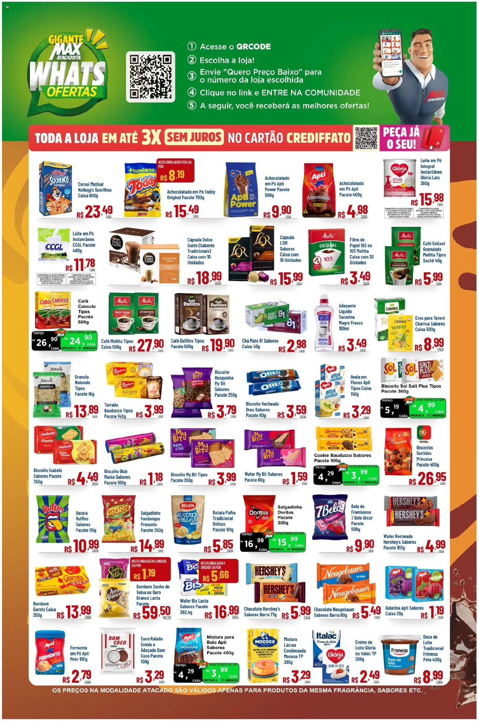 Max Atacadista Folheto - válido de 02.03.2026 | Página: 3 | Produtos: Pó, Achocolatado, Creme, Biscoito recheado