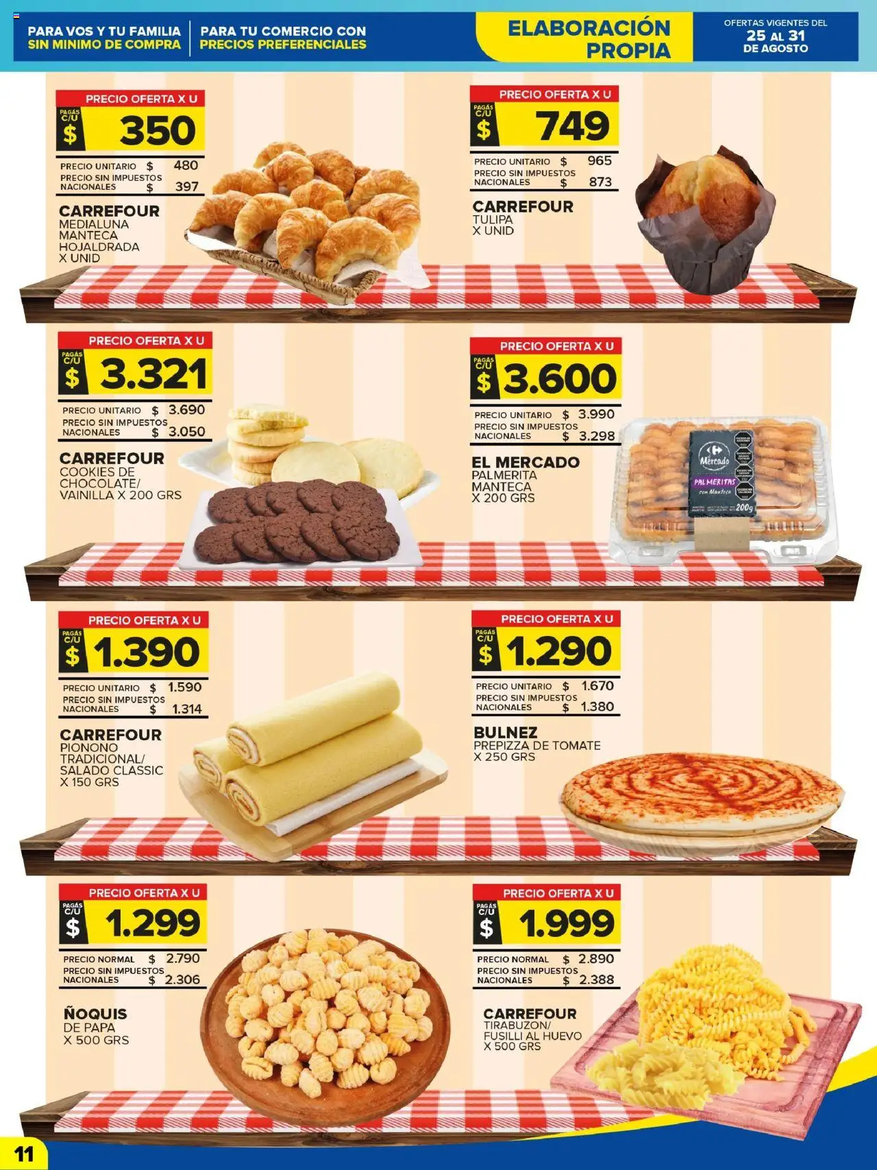 Carrefour Maxi catálogo - Chubut │ válido desde el 25.08.2025 | Página: 11 | Productos: Tomate, Manteca, Ñoquis, Pionono