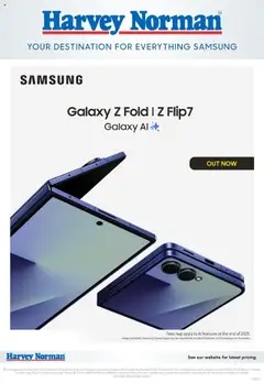 Preview of Harvey Norman - Samsung Out Now - valid from 01.08.2025