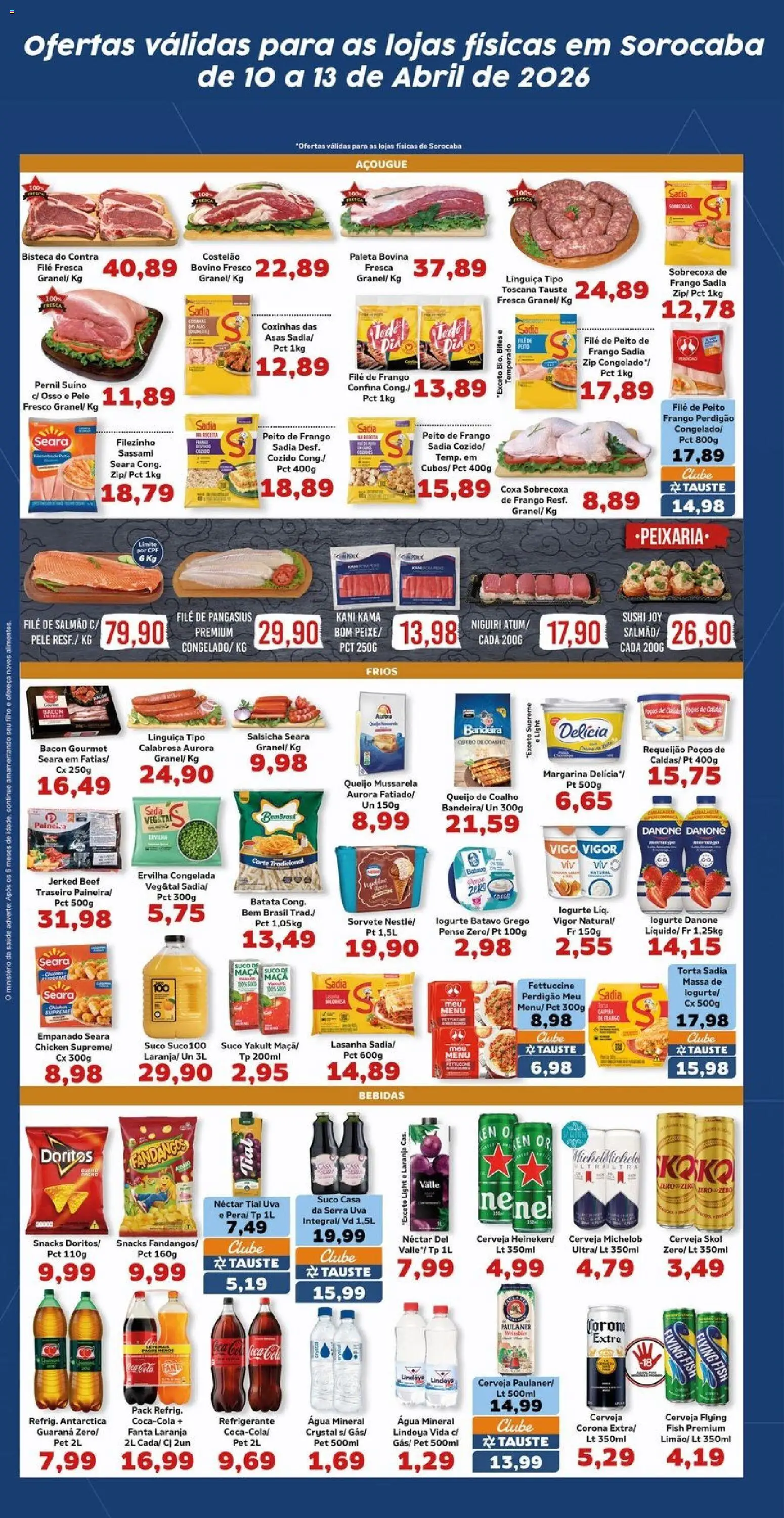 Tauste Folheto - válido de 10.04.2026 | Página: 4 | Produtos: Ervilha, Batata, Frango, Peito de frango