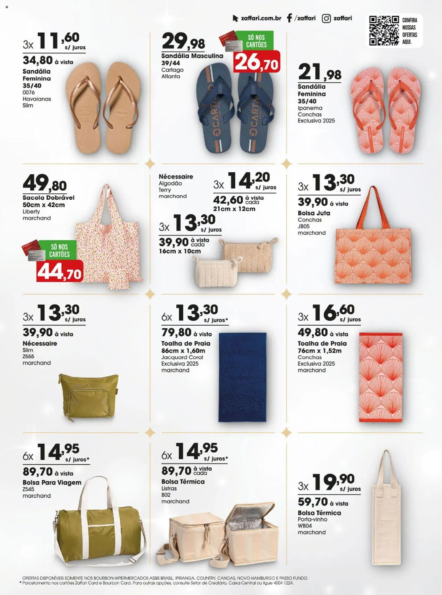 Zaffari Folheto - válido de 08.12.2025 | Página: 12 | Produtos: Necessaire, Caixa, Algodão, Bolsa