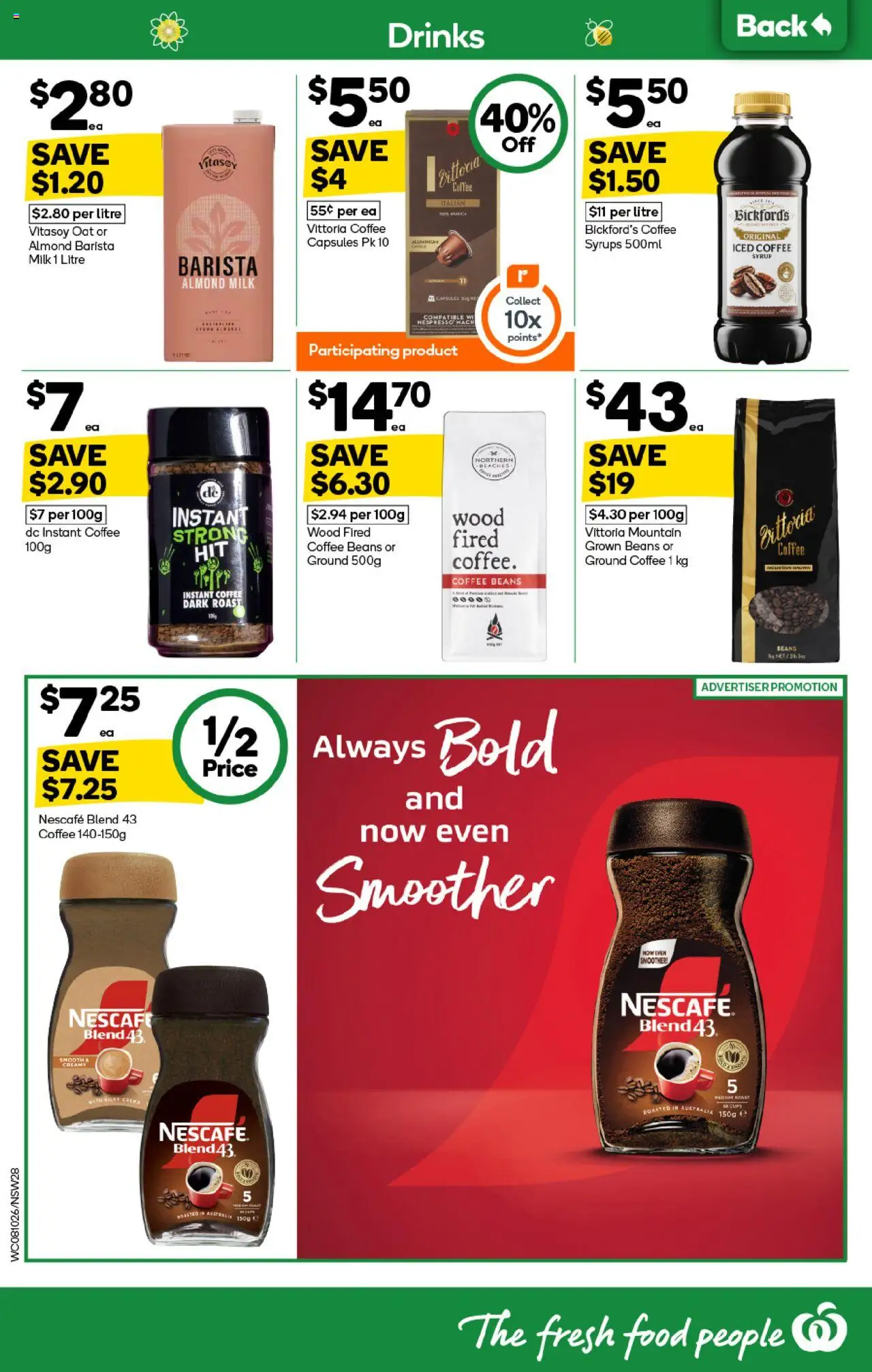 Woolworths catalogue - valid from 08.10.2025 | Page: 28 | Products: Cups, Milk, Coffee, Wood