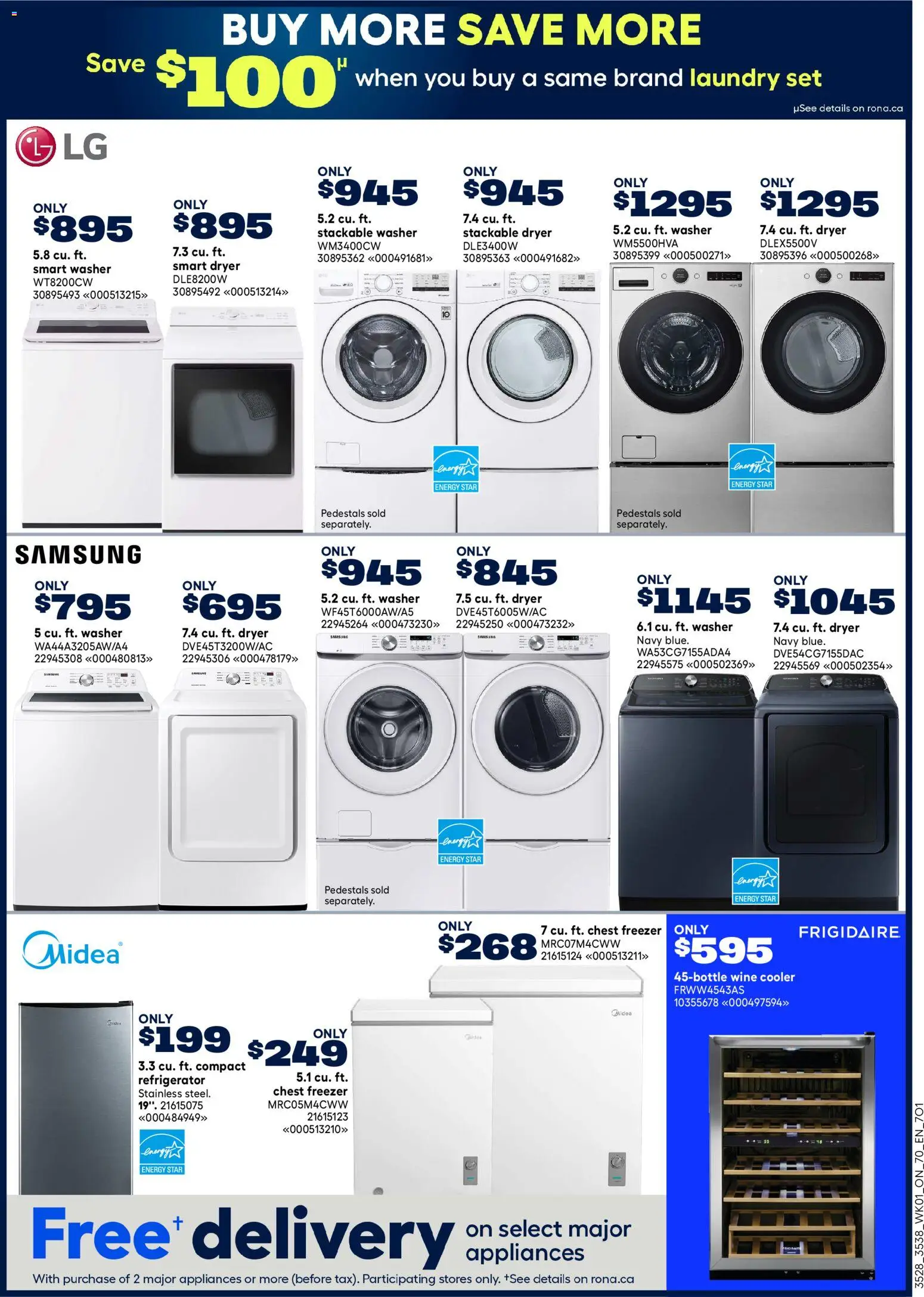 Rona flyer valid from 29.01.2026 | Page: 16 | Products: Refrigerator, Freezer, Dryer, Wine