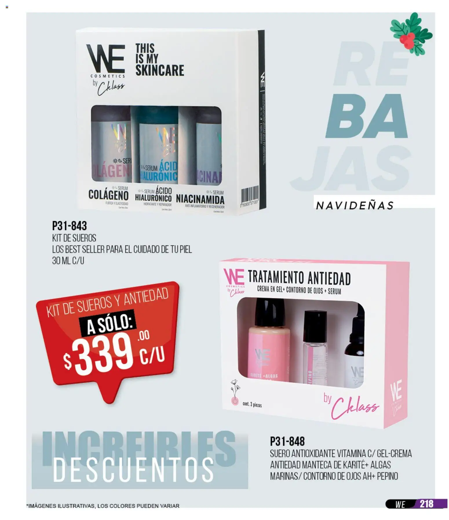 Nuevas ofertas de Cklass válidas en toda la República Mexicana desde el 30.11.2025. ¡Encuentra las mejores ofertas en Cklass catálogo Rebajas Navideñas Ropa! | Página: 219 | Productos: Contorno de ojos, Serum, Crema, Contorno
