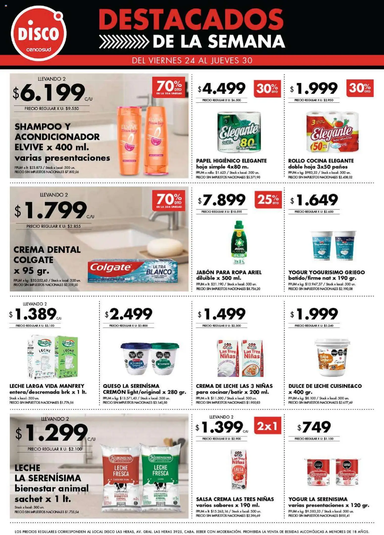 Disco - Ofertas | Córdoba │ válido desde el 23.10.2025 | Página: 9 | Productos: Disco, Cocina, Shampoo, Yogur