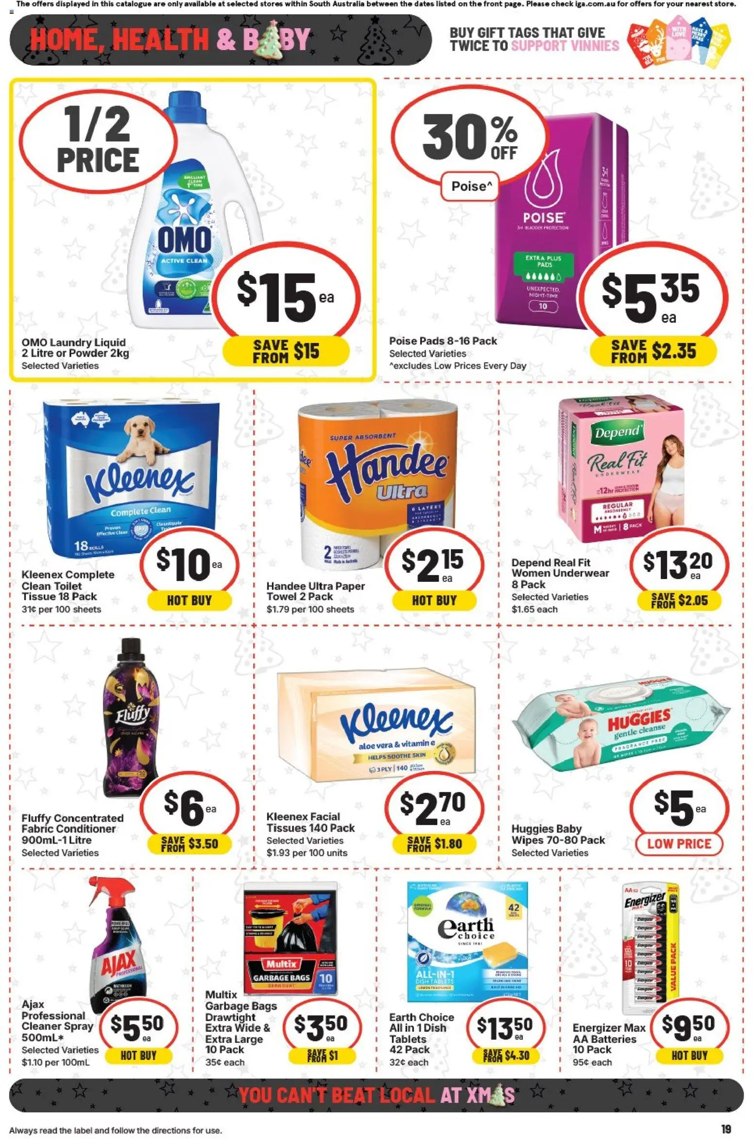 IGA catalogue - valid from 26.11.2025 | Page: 15 | Products: Toilet, Underwear, Tablets, Tissues
